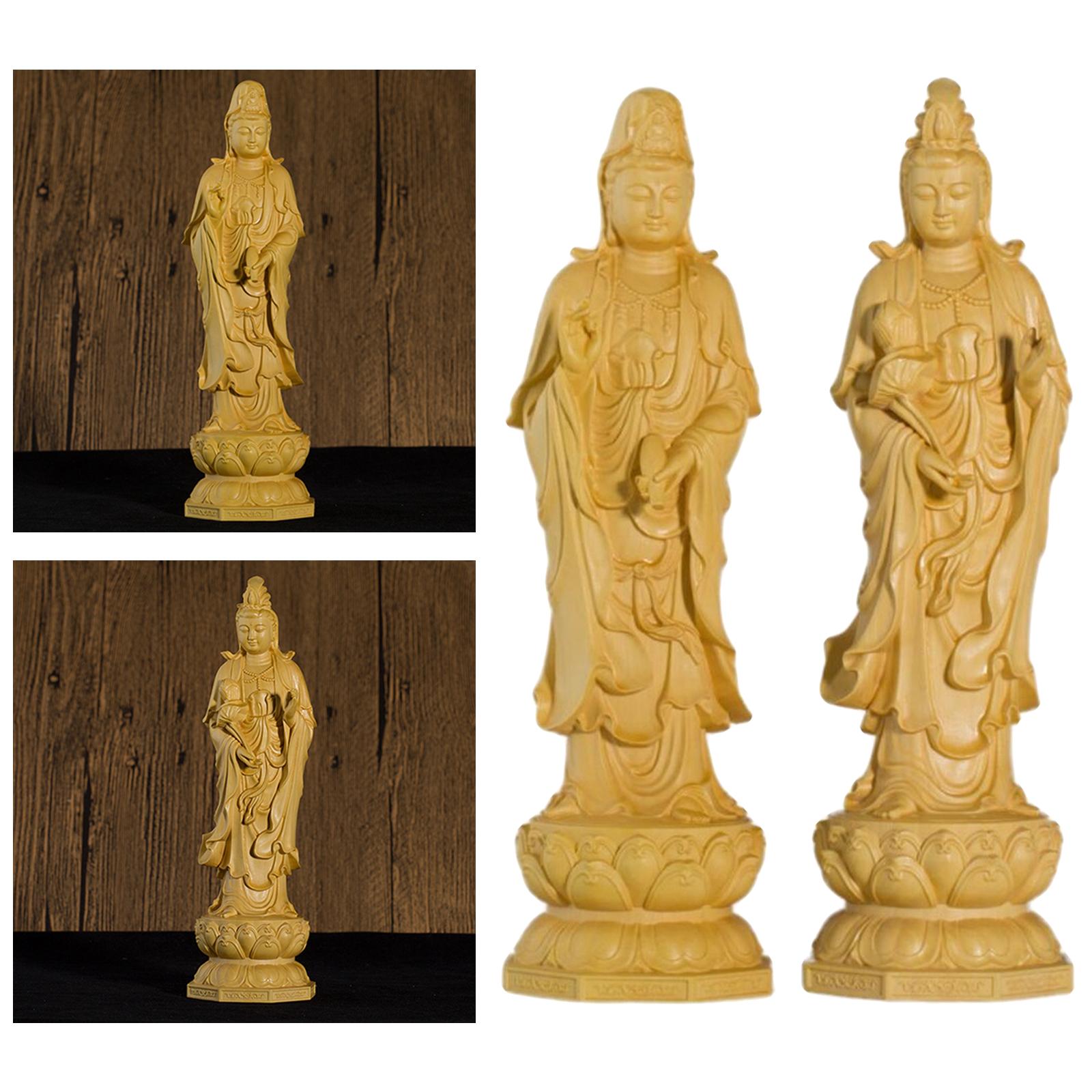 Chinese Guanyin Statue Crafts Collectibles for Office Tabletop Decoration A