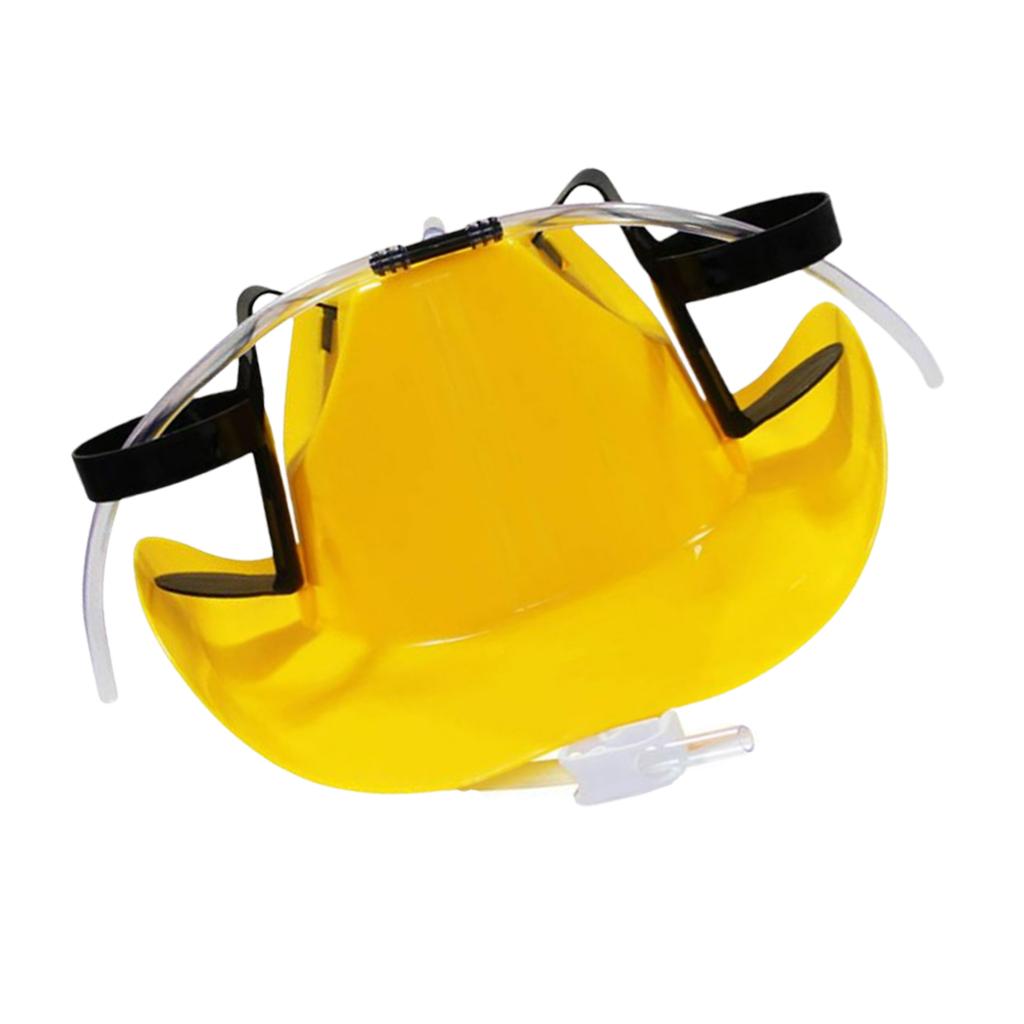 Beer Hat Soda Helmet Drinking Cup Holder Two Sides 3 Colour Cowboy Yellow