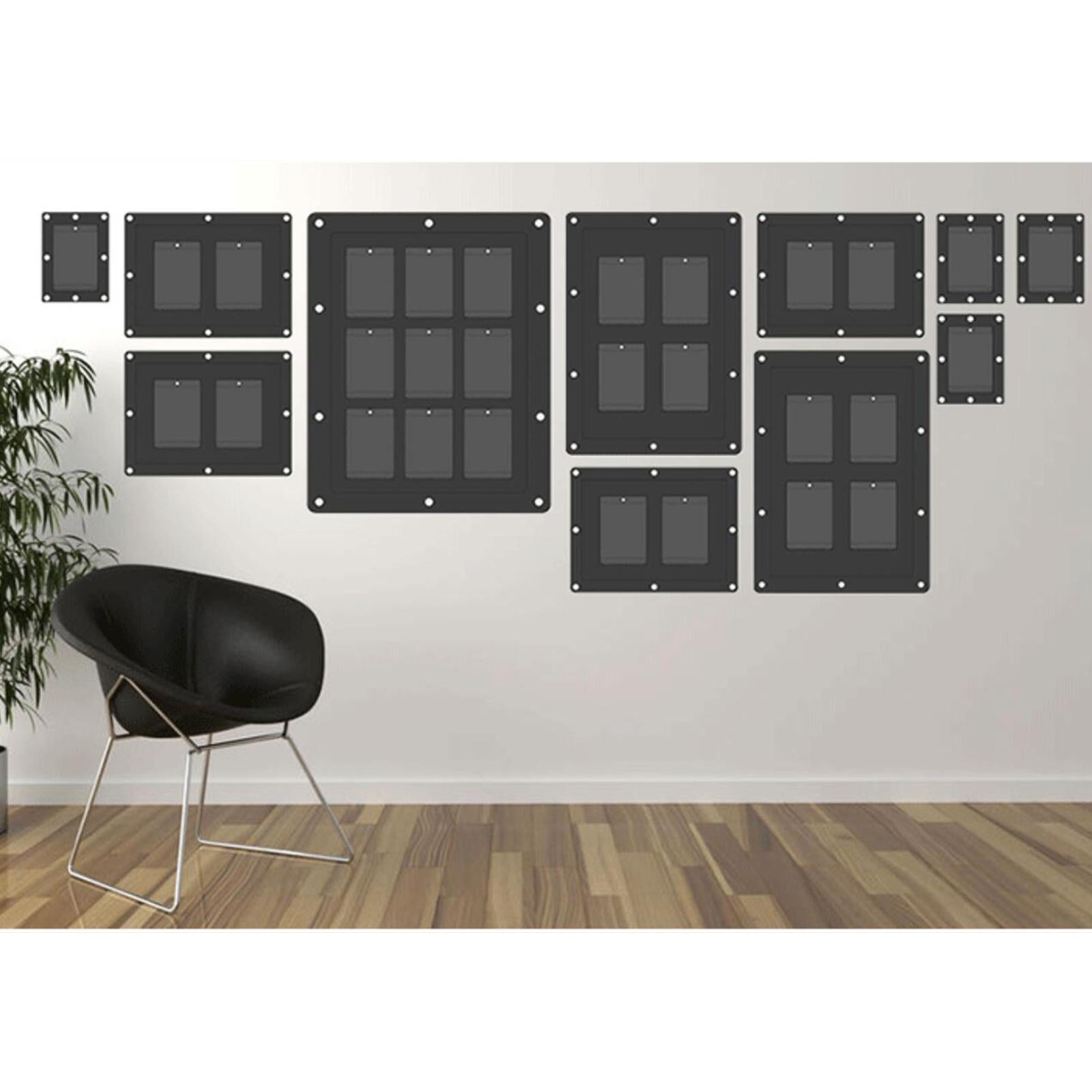 Cards Frames Screw Screwdown Border Wall Mount Black Border 4 cells