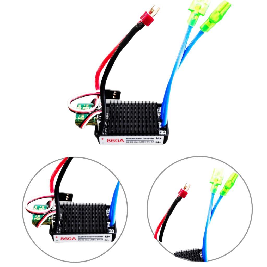 2xWaterproof Brush ESC Replacement 860A 12V-24V High Power for RC Car Vehicle T
