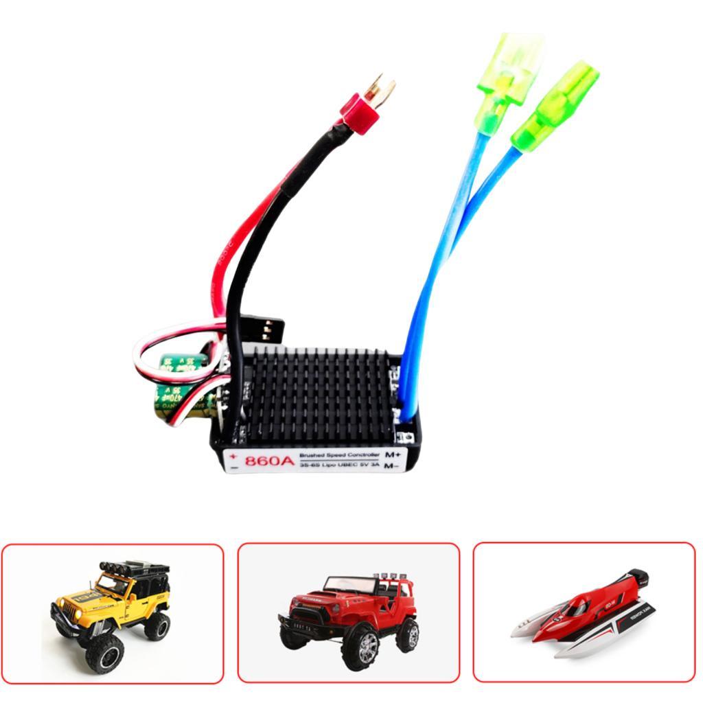 2xWaterproof Brush ESC Replacement 860A 12V-24V High Power for RC Car Vehicle T