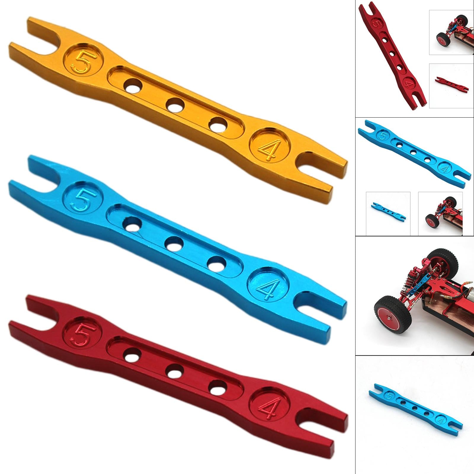 3xMini Open-End Wrench Spanner 1:12 1/12 Portable 4mm 5mm for 124016 124019 Red