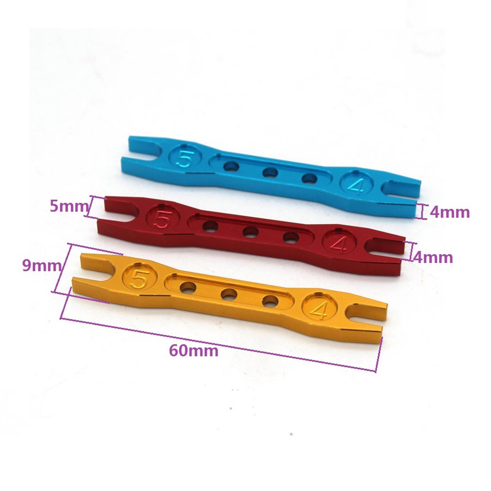 2xMini Open-End Wrench Spanner 1:12 1/12 Portable 4mm 5mm for 124016 124019 Blue