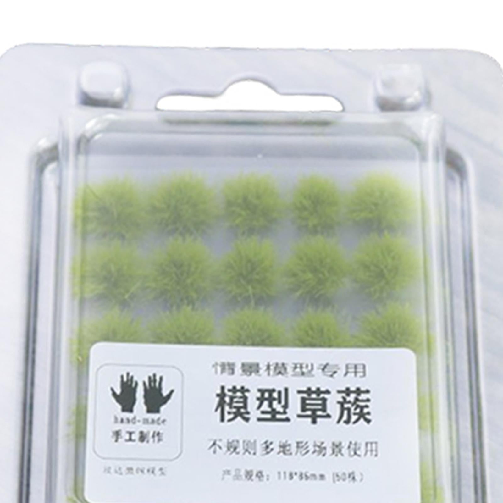2x50Pcs Artificial Miniature Model Grass Railroad Scenery Sand Table Layout A
