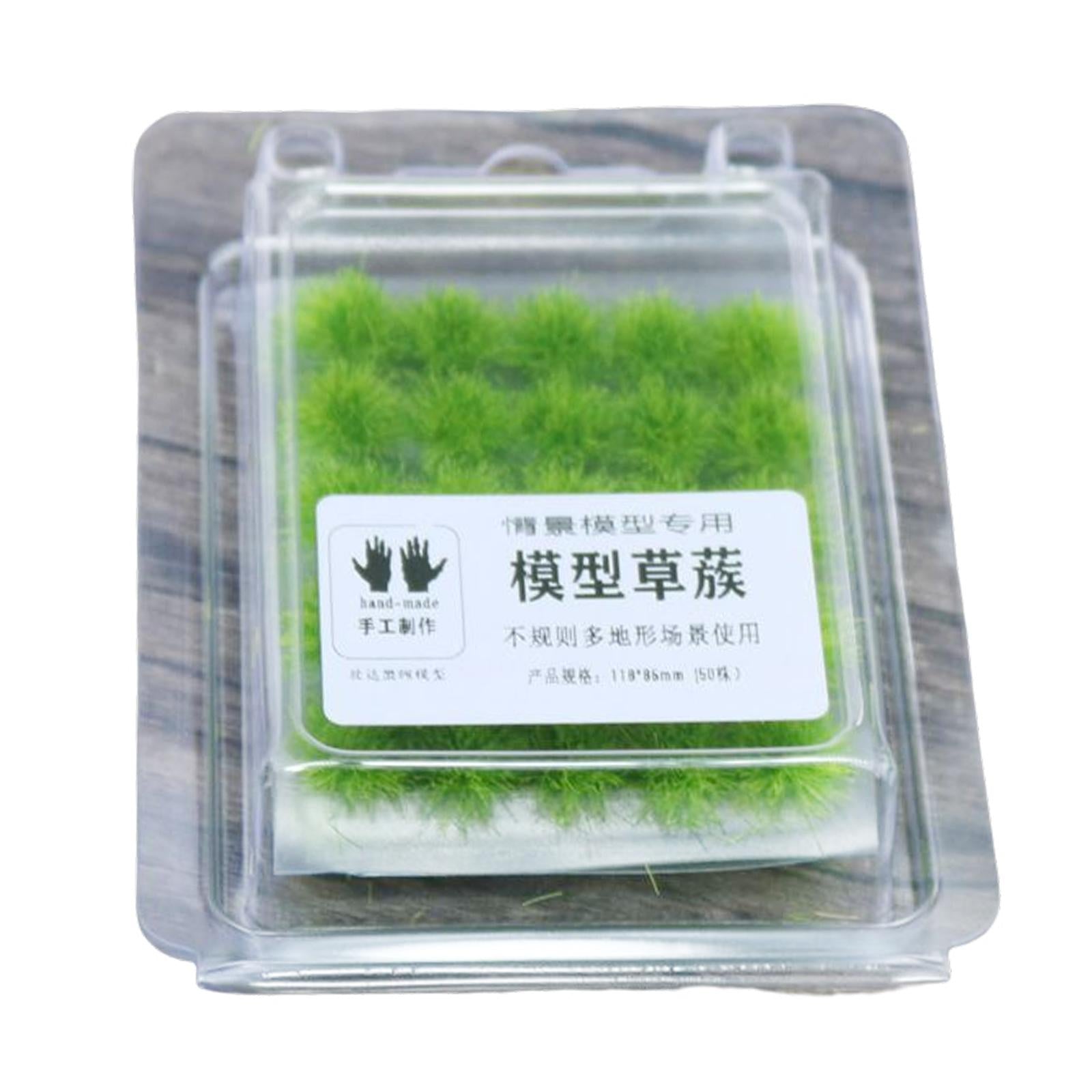 4x50Pcs Artificial Miniature Model Grass Railroad Scenery Sand Table Layout F