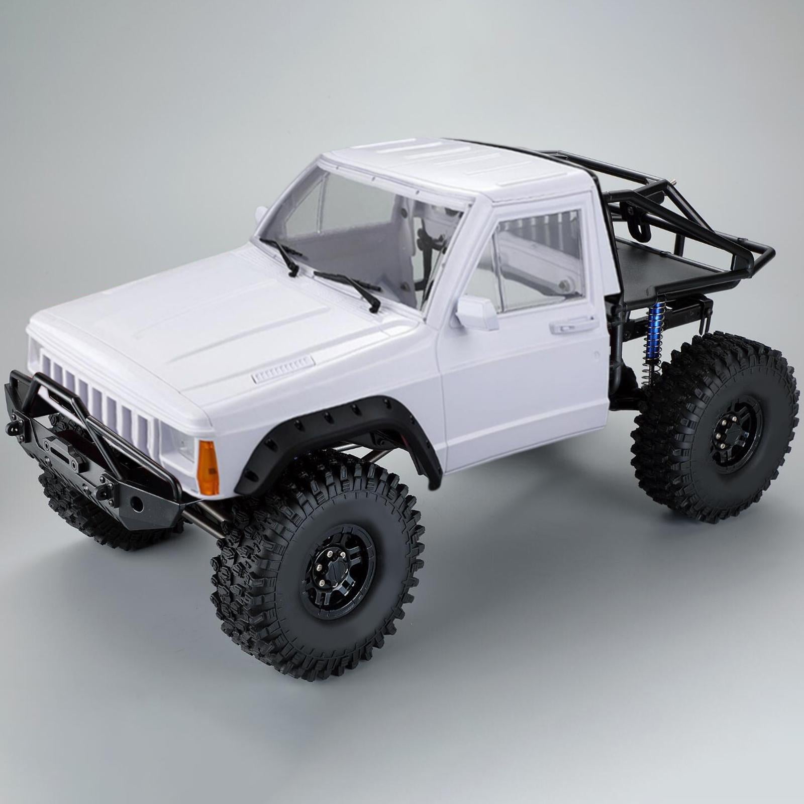 Body Cab&Back-Half Cage Upgrade for 1/10 RC Crawler Car 313, 324mm Wheelbase White
