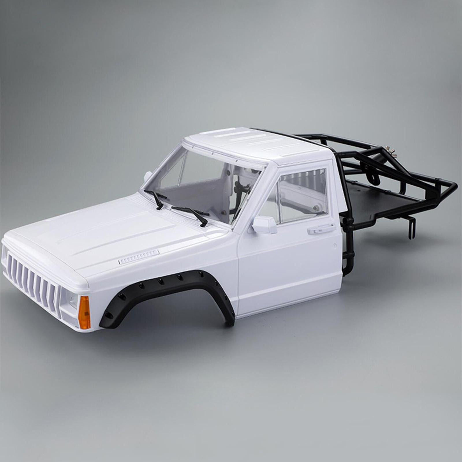 Body Cab&Back-Half Cage Upgrade for 1/10 RC Crawler Car 313, 324mm Wheelbase White