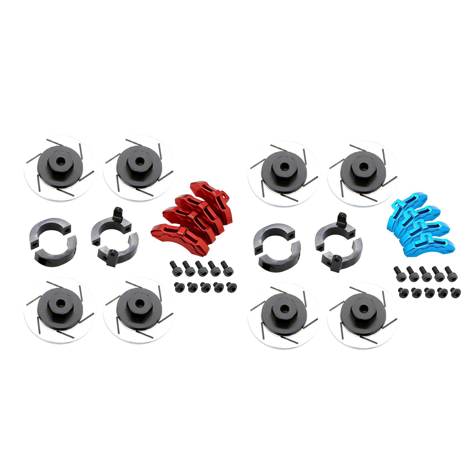 Brake Disc 1:10 Assembly DIY Replacement Metal for Tamiya cc02 RC Car Adults Red