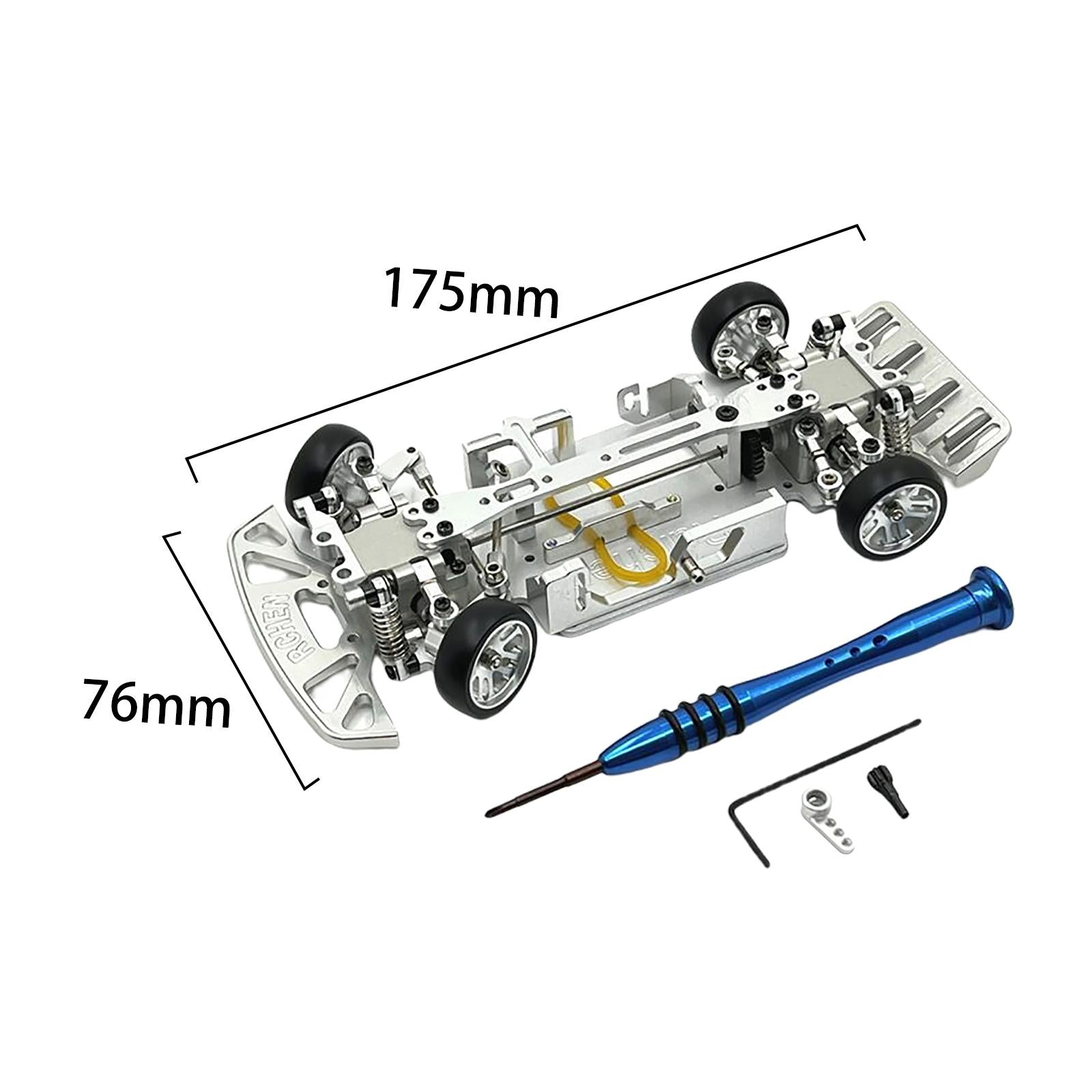 Car Frame 1/28 Scale Spare Parts Vehicles Model for Wltoys K989 RC Car Silver