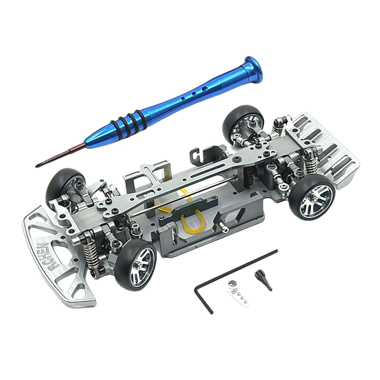 Car Frame 1/28 Scale Spare Parts Vehicles Model for Wltoys K989 RC Car Titanium