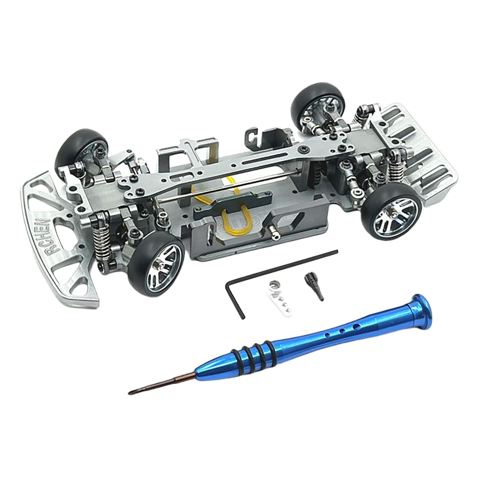 Car Frame 1/28 Scale Spare Parts Vehicles Model for Wltoys K989 RC Car Titanium