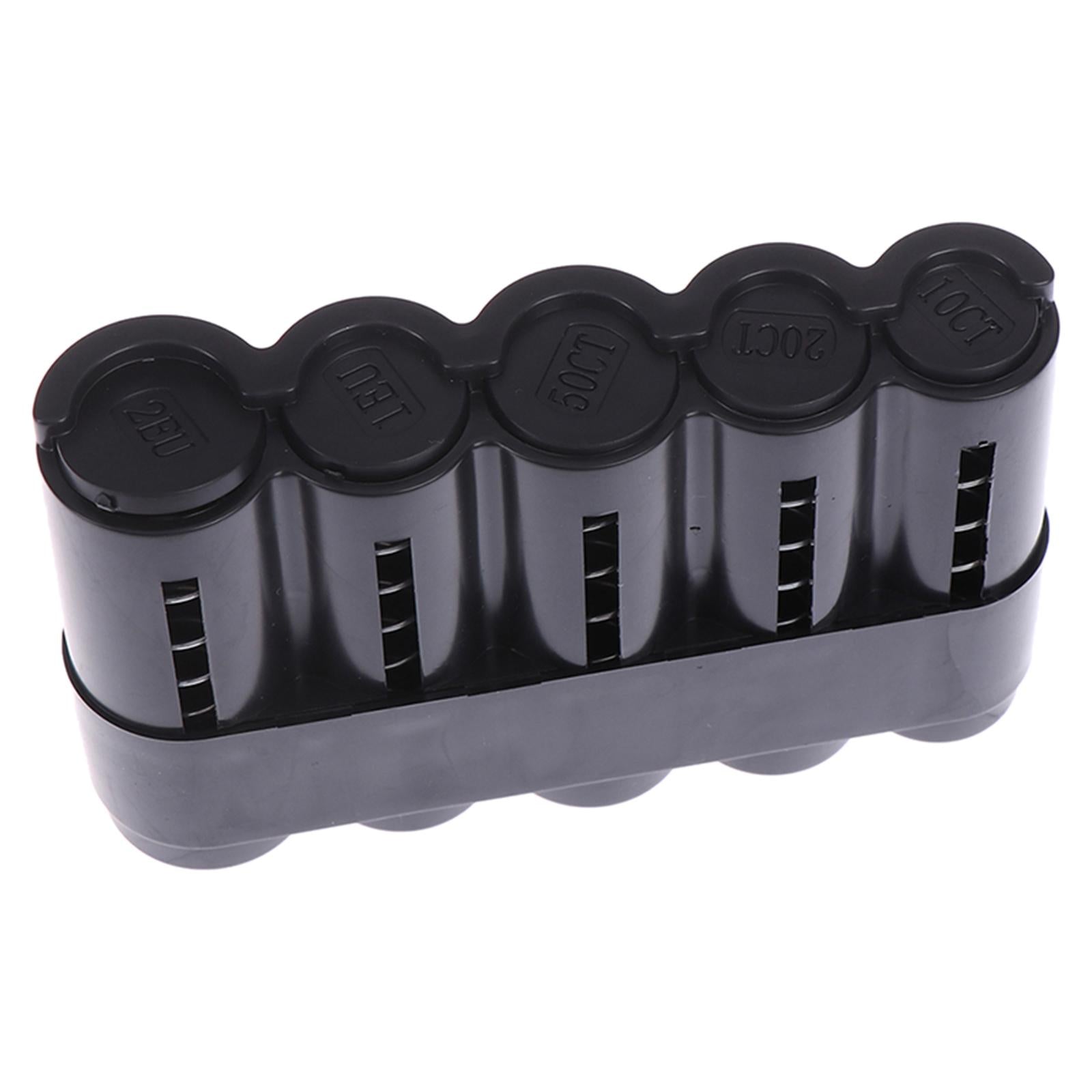 4xClear Coin Capsule with Plastic Storage Organizer for Collectible Hobbyists Black