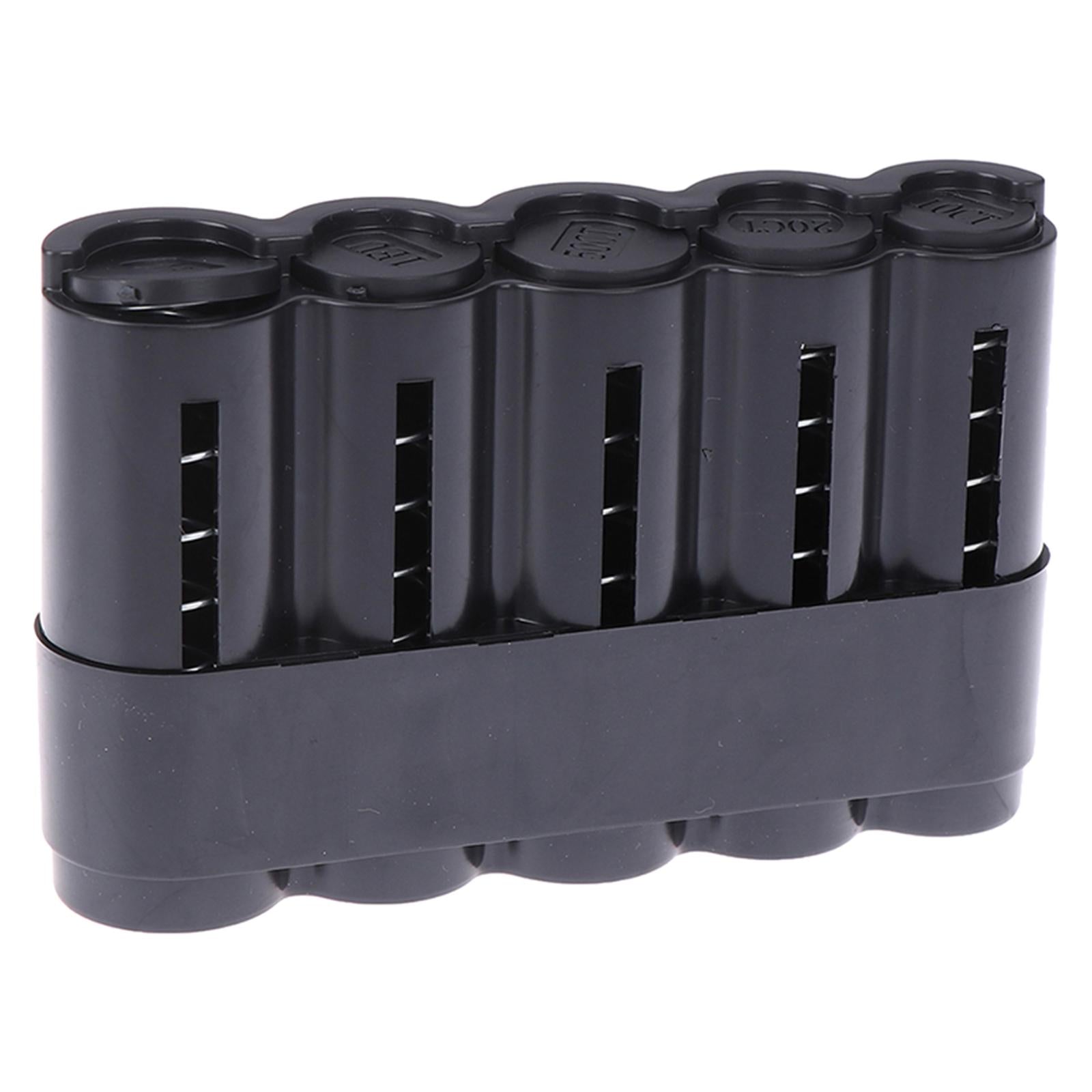 3xClear Coin Capsule with Plastic Storage Organizer for Collectible Hobbyists Black
