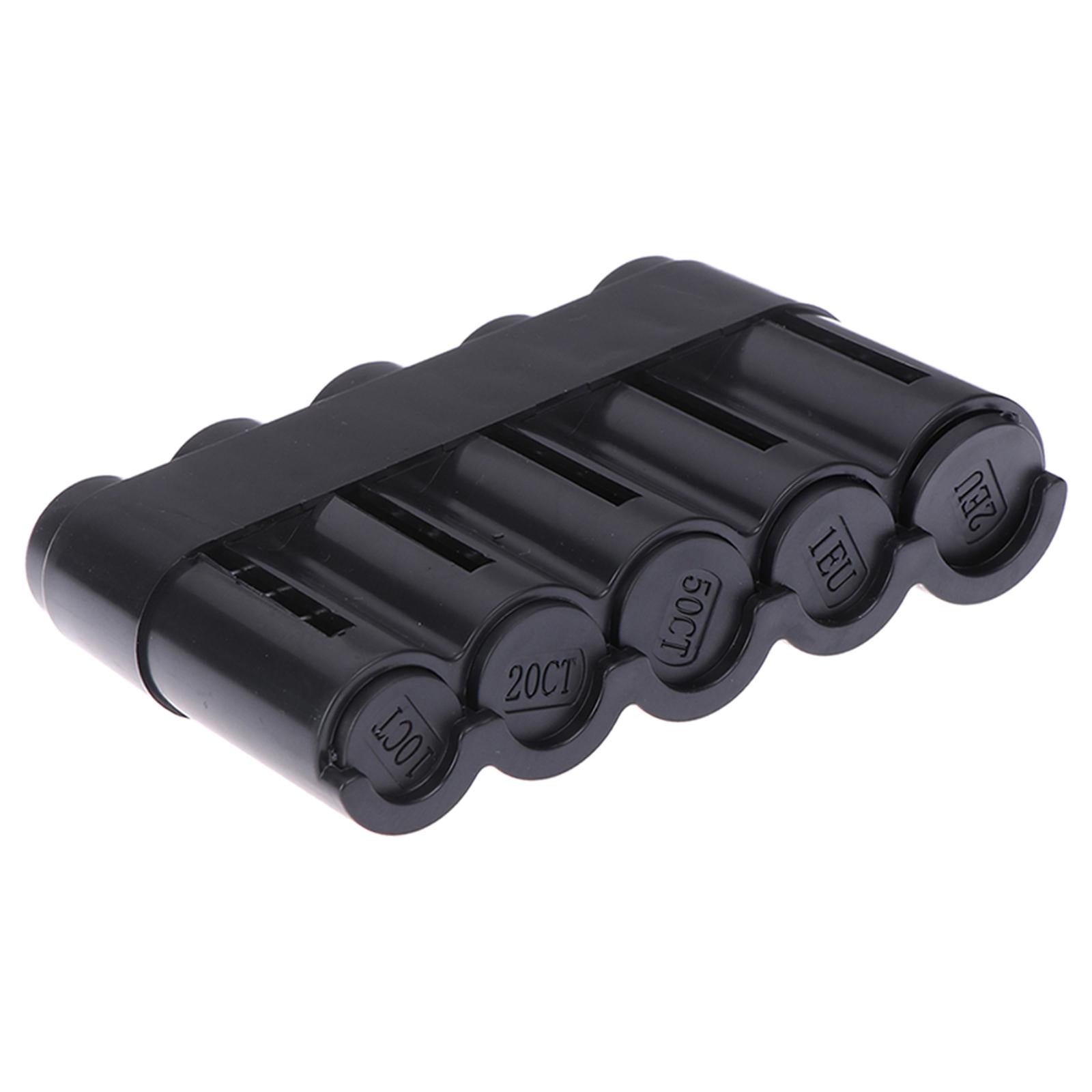 4xClear Coin Capsule with Plastic Storage Organizer for Collectible Hobbyists Black