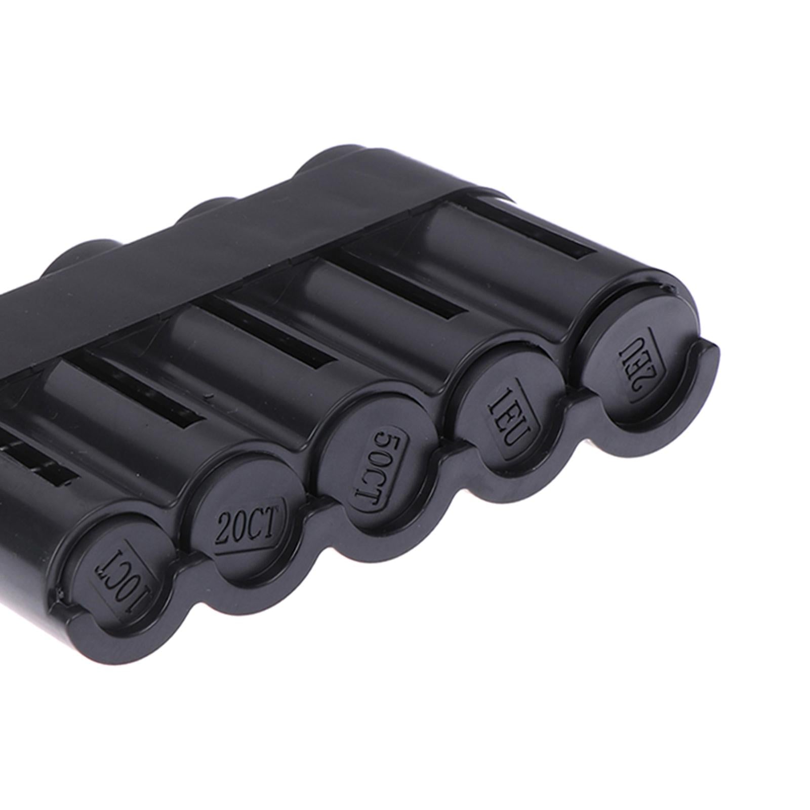 4xClear Coin Capsule with Plastic Storage Organizer for Collectible Hobbyists Black