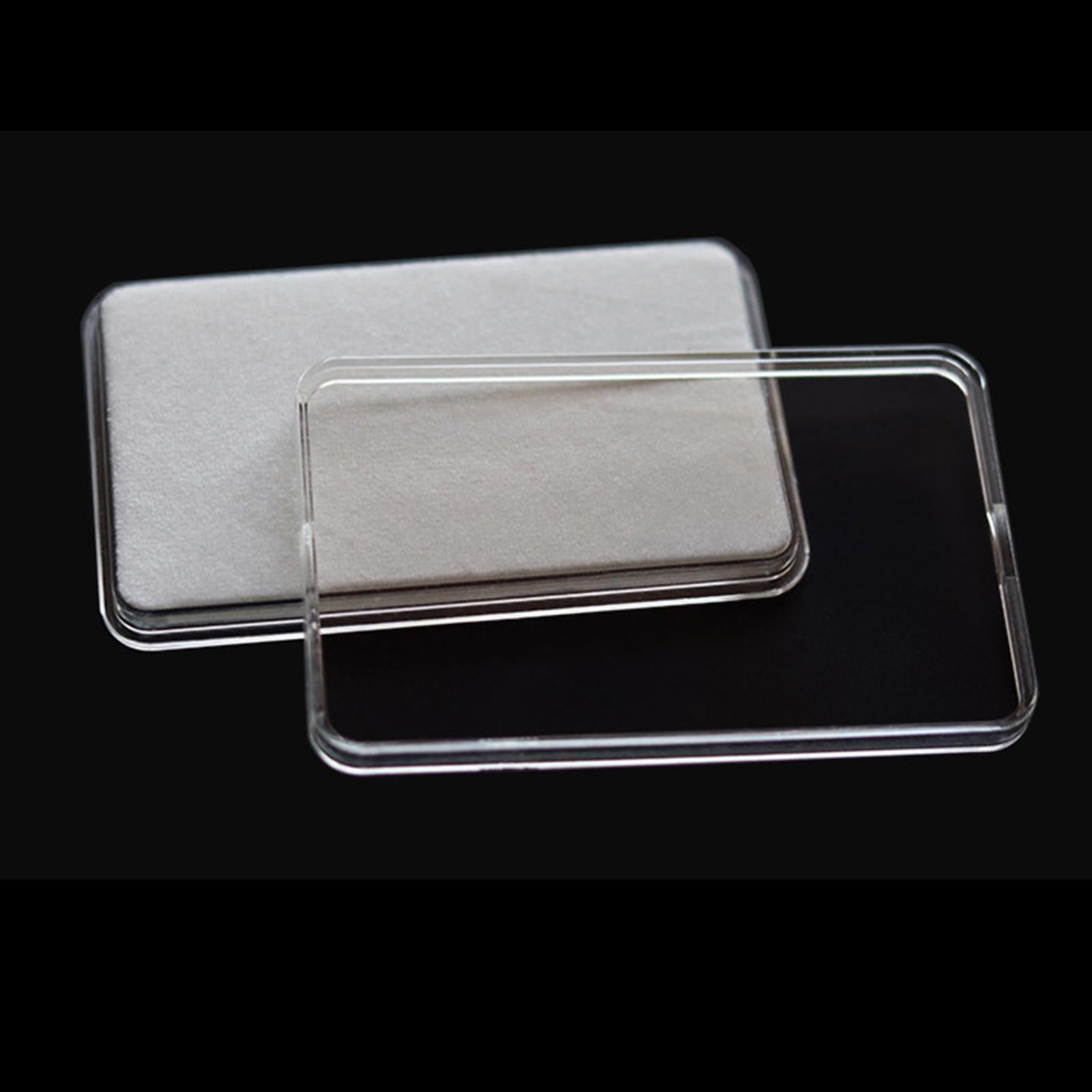 2xClear Plastic Ancient Coin Collection Display Storage Box Case Portable Size