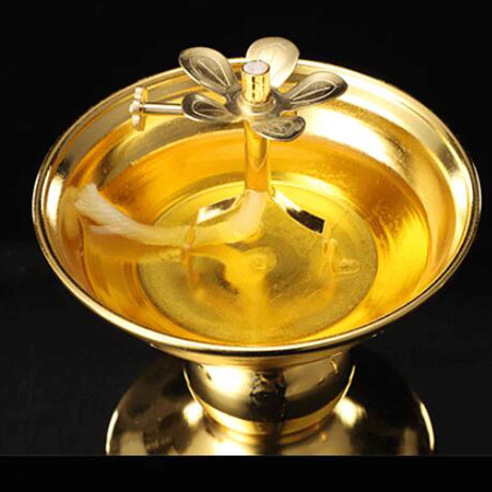 Ghee Lamp Holder Buddhist Altar Supplies Tibetan for Office Buddha Table StyleB