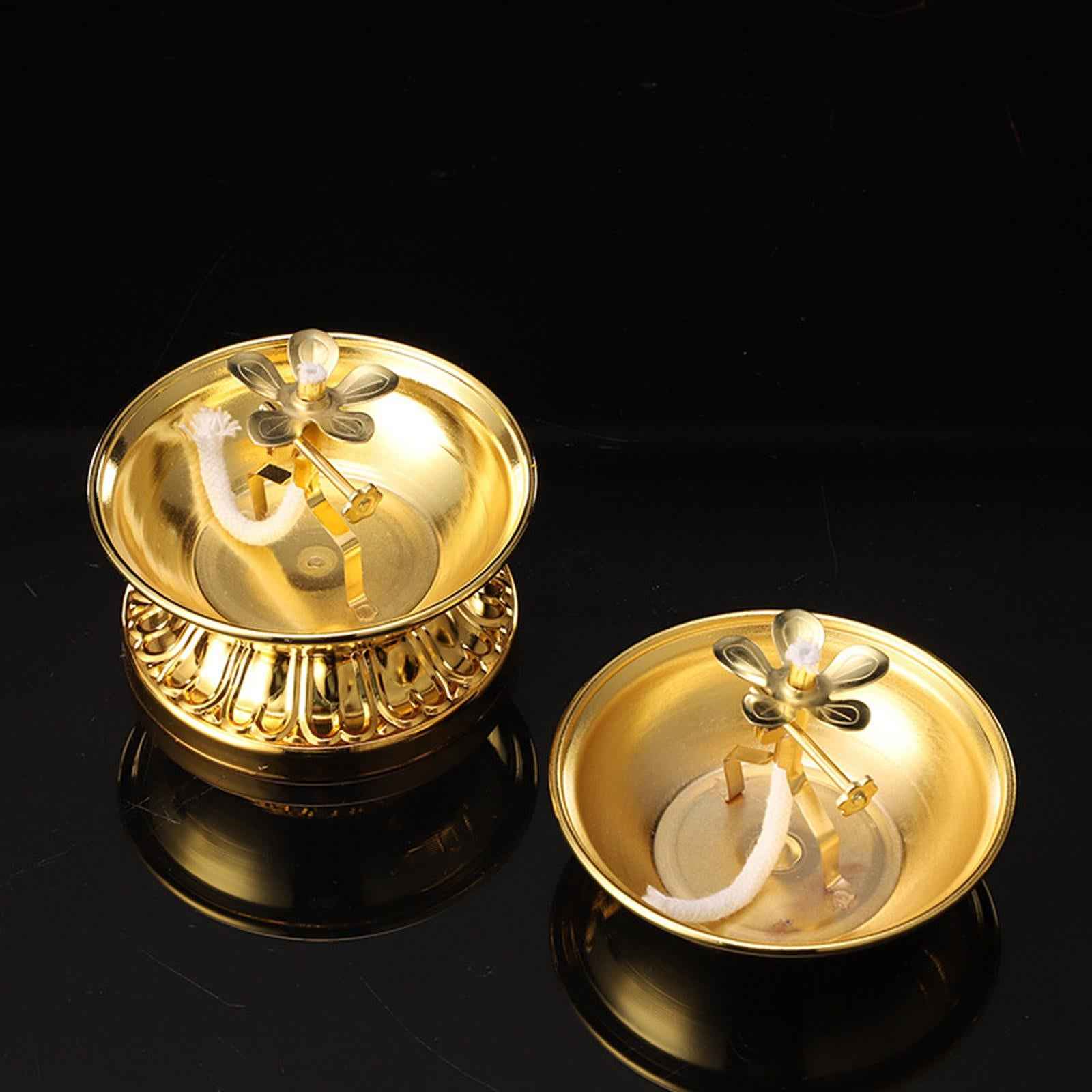 Ghee Lamp Holder Buddhist Altar Supplies Tibetan for Office Buddha Table StyleB
