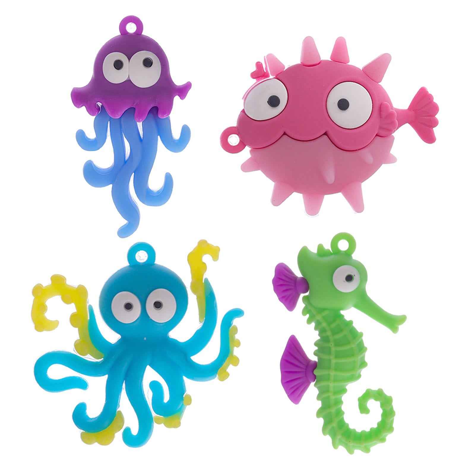 Fish Tank Floating Decorations Artificial for Aquarium Octopus Model Blue