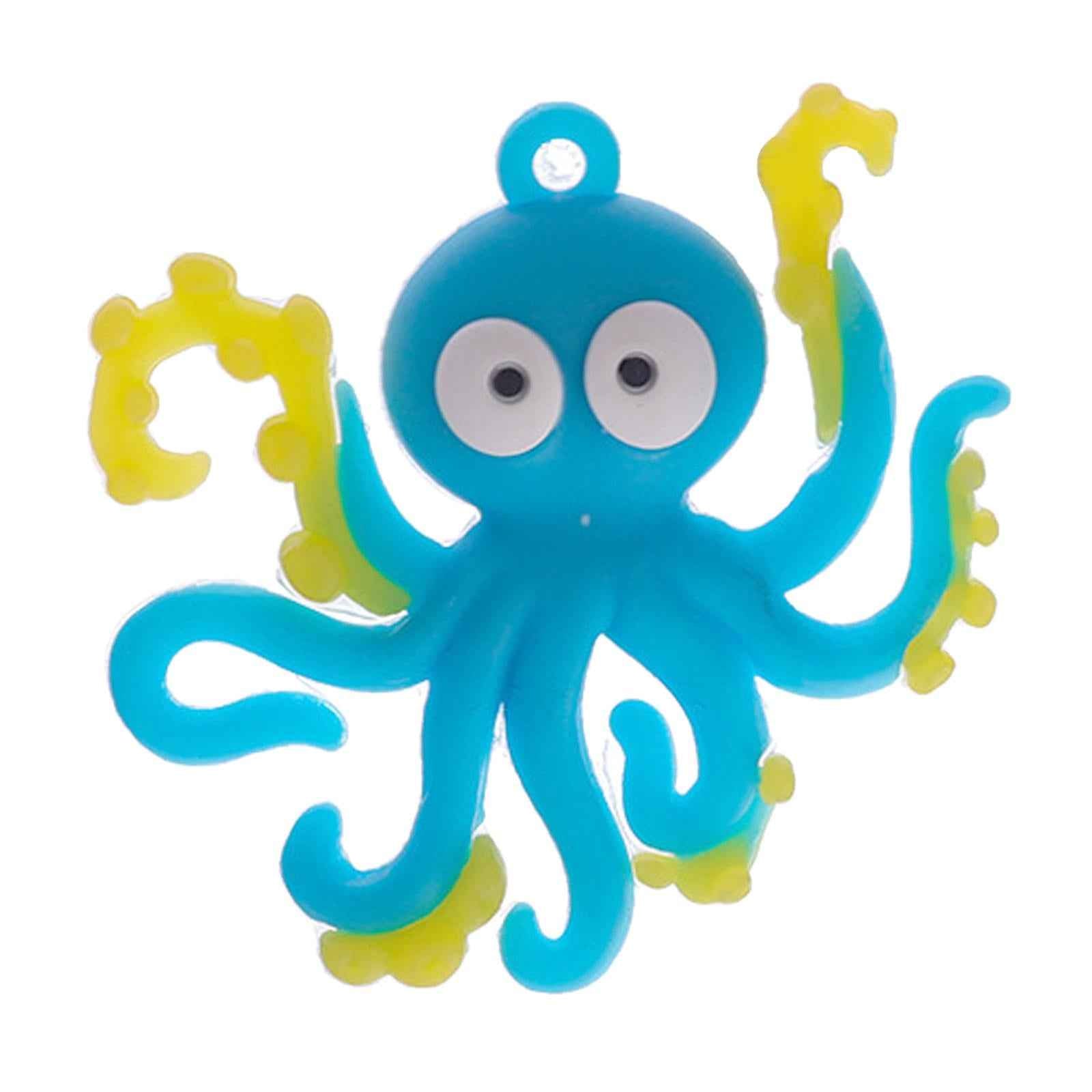 Fish Tank Floating Decorations Artificial for Aquarium Octopus Model Blue