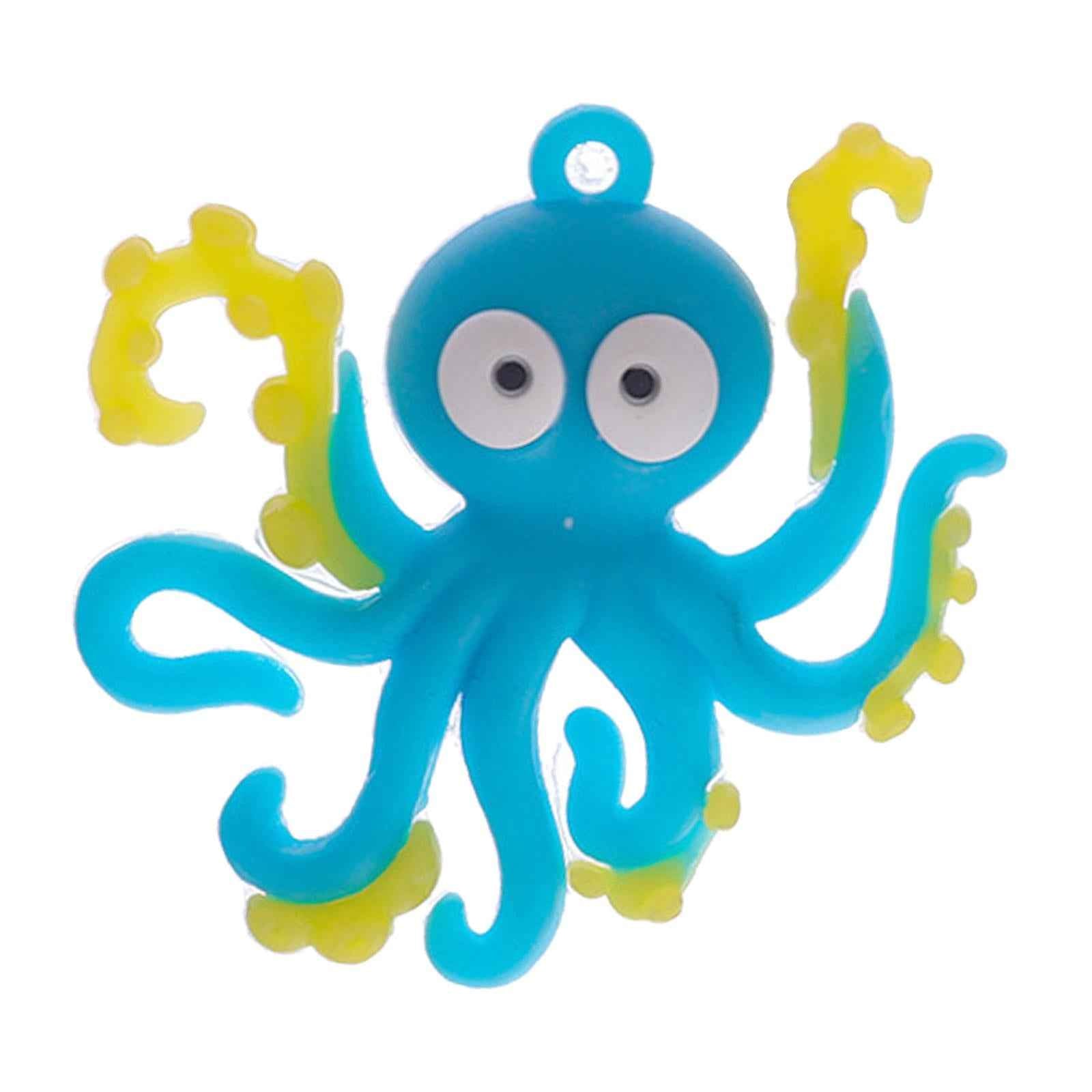 Fish Tank Floating Decorations Artificial for Aquarium Octopus Model Blue