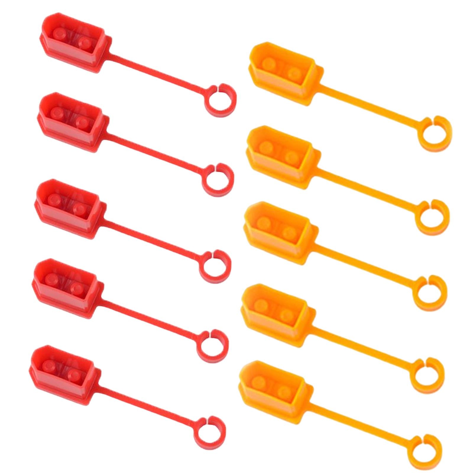4xXT60 Male Female Plug Dust Protector Shell for Lipo Battery red and yellow