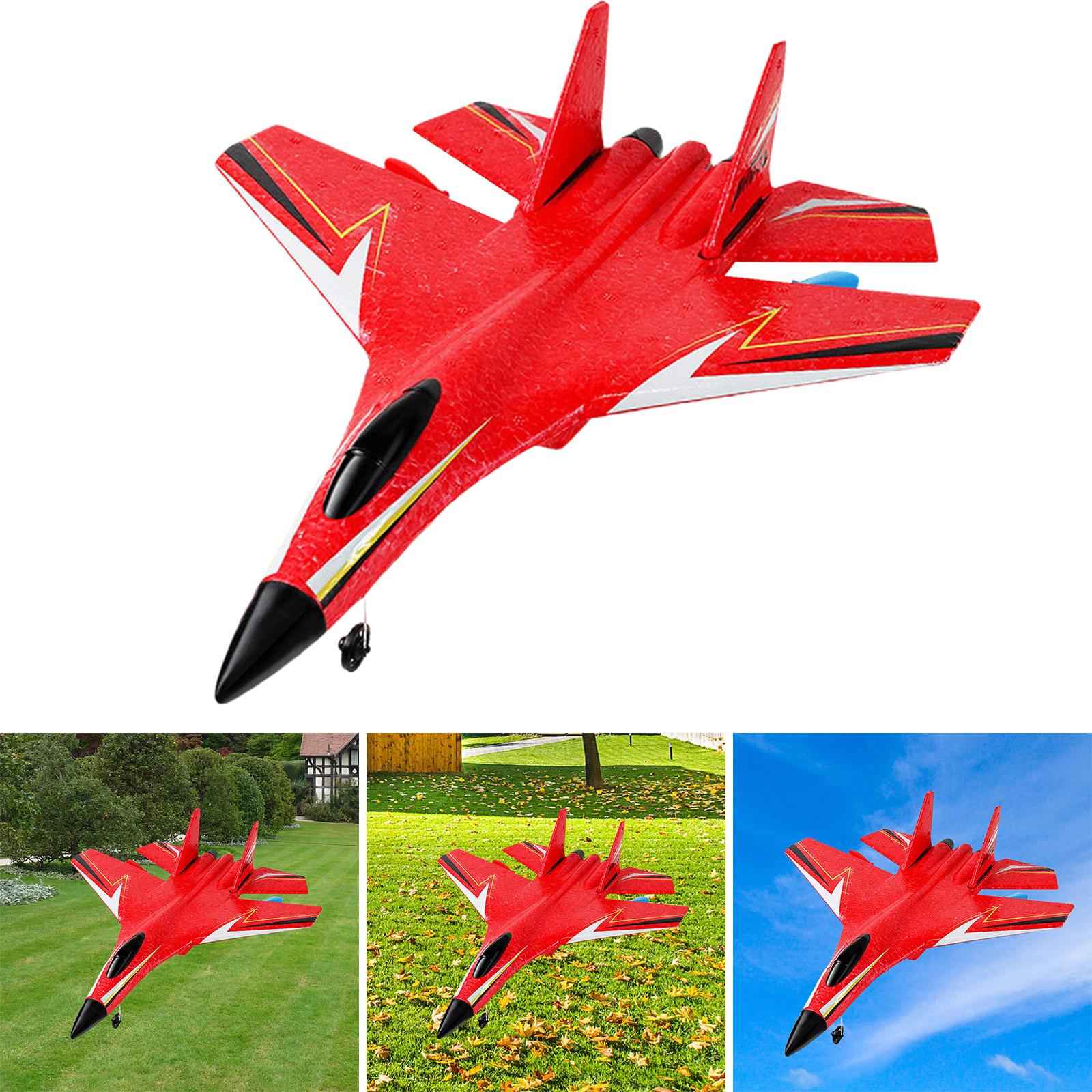 2.4G 2CH RC Fixed Wing Plane Anti Collision for Boys Girls Children Red