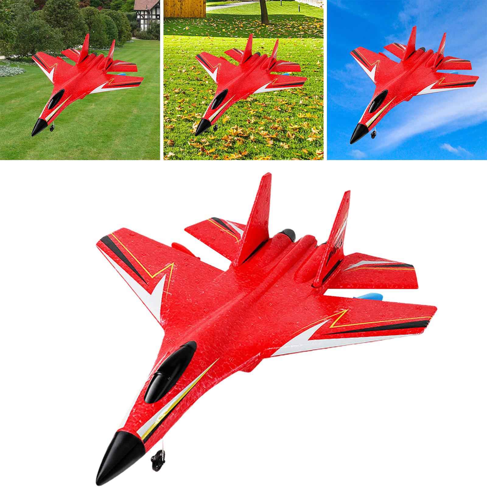 2.4G 2CH RC Fixed Wing Plane Anti Collision for Boys Girls Children Red
