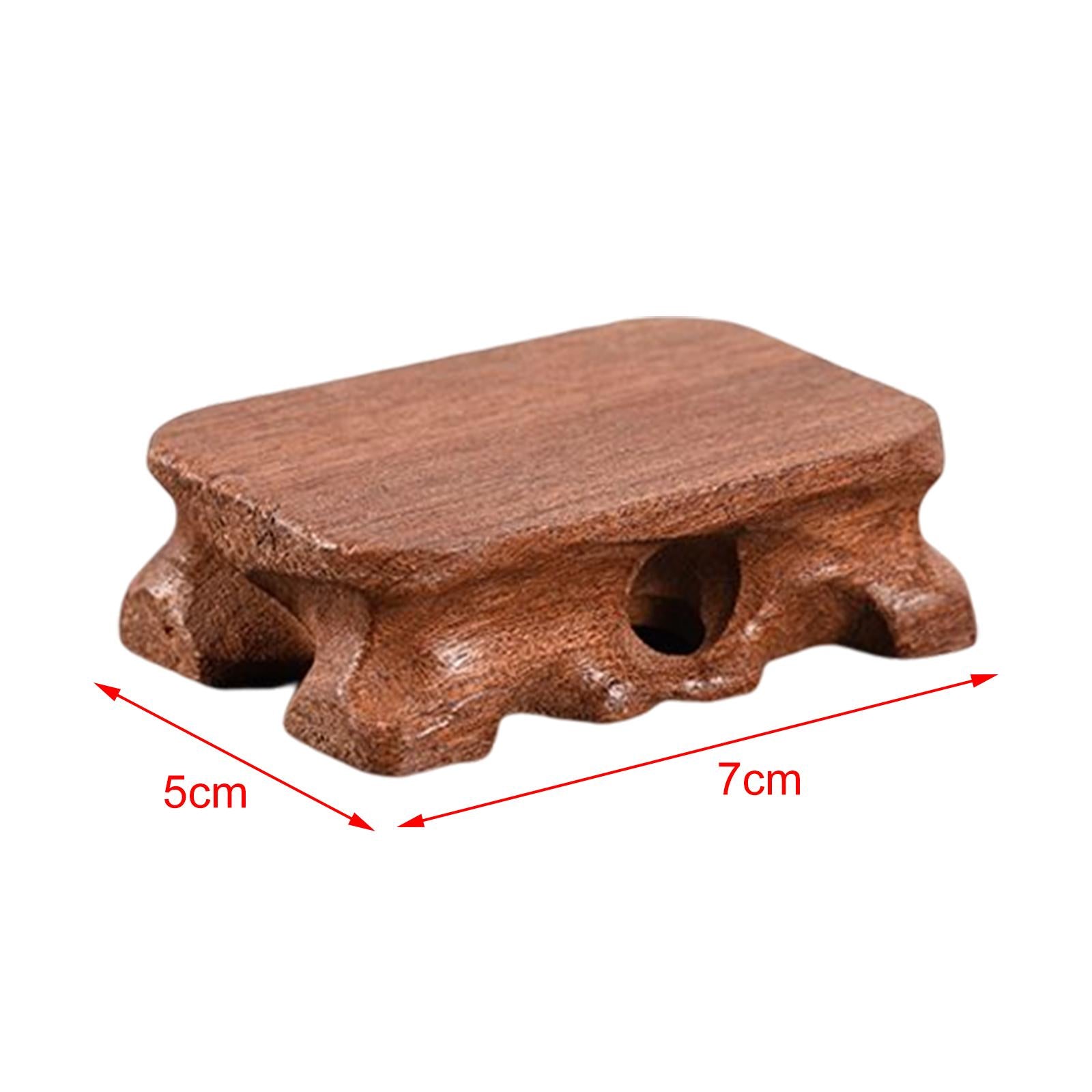 2xWooden Display Stand Support Sphere Holder for Crystals Gemstones Rocks S