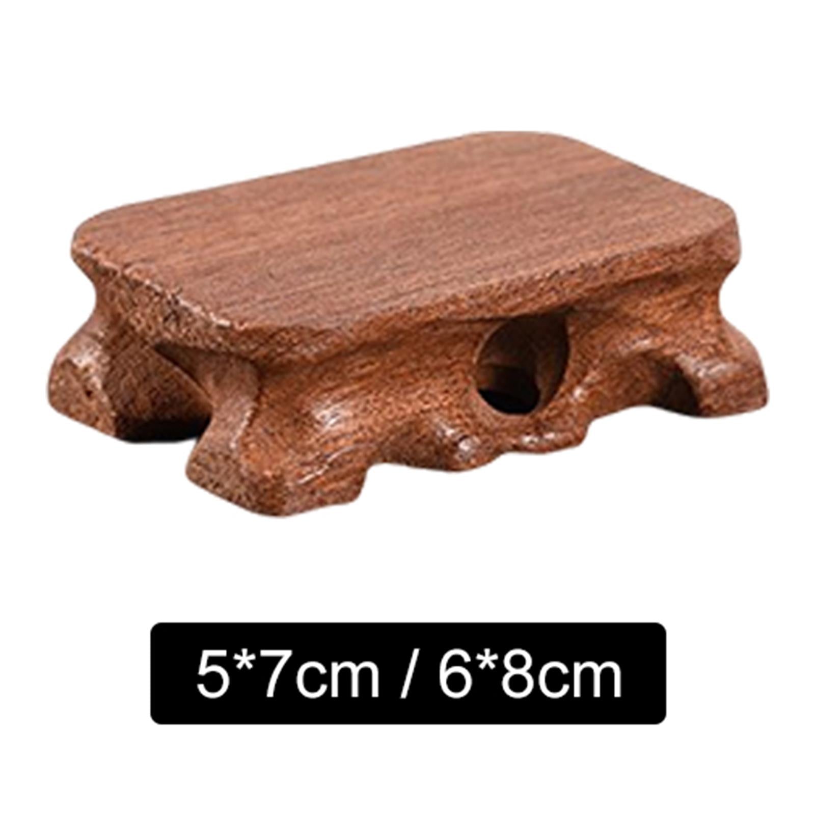 2xWooden Display Stand Support Sphere Holder for Crystals Gemstones Rocks S