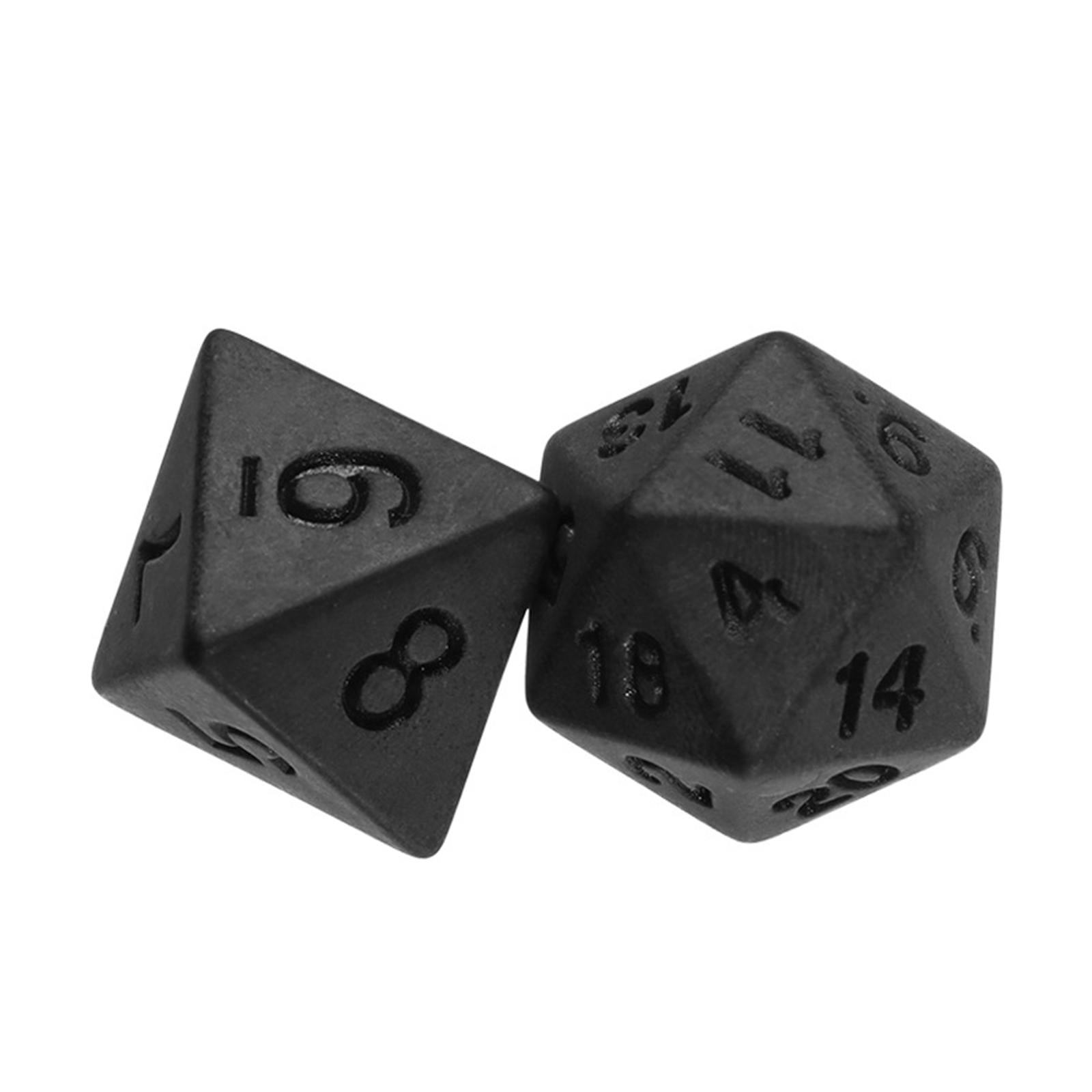 3x7 Pieces Polyhedral Dice black for Kids Toy Role Play Party Supplies