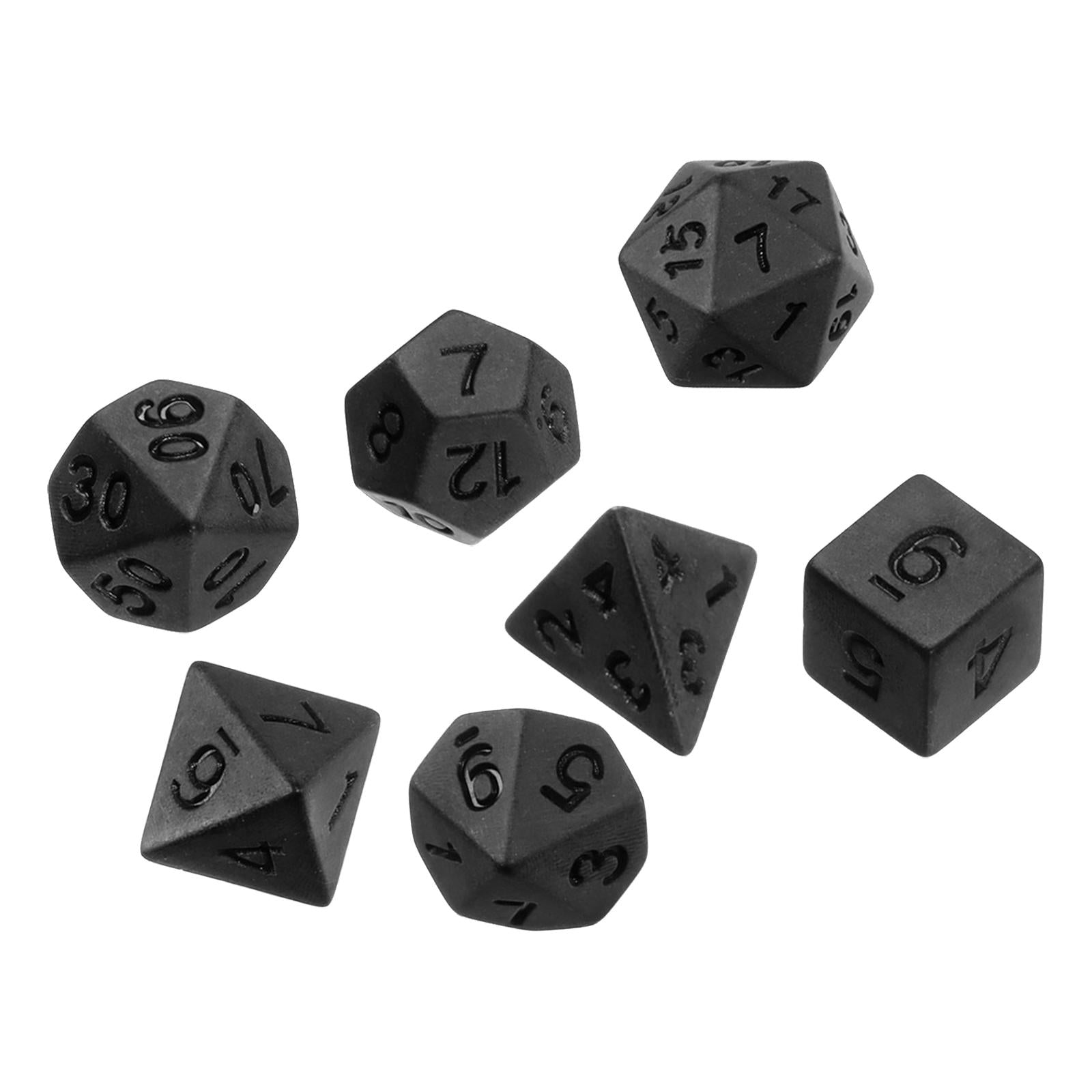 3x7 Pieces Polyhedral Dice black for Kids Toy Role Play Party Supplies