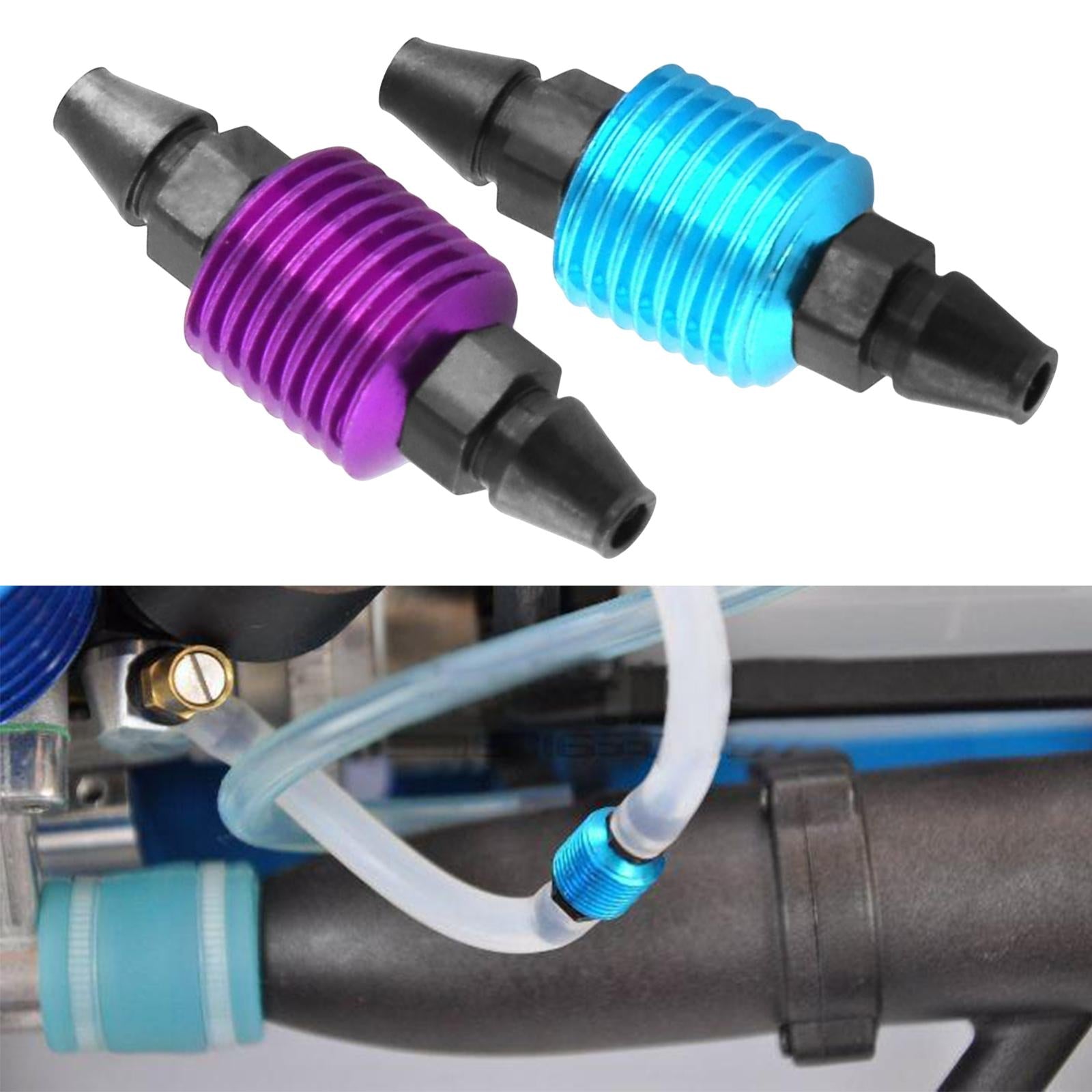 4xAluminum Alloy RC Oil Fuel Tank Filter for HSP 94122 94188 RC Car Upgrade Blue