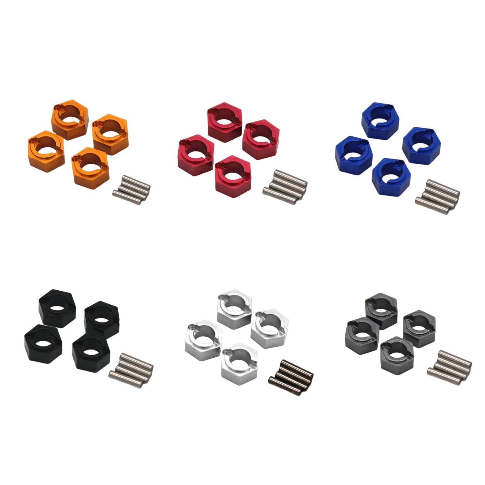 6x4 Pieces Hex Hub Adapter Replacement Parts for FMS1/24 Fcx24 1/24 RC Crawler
