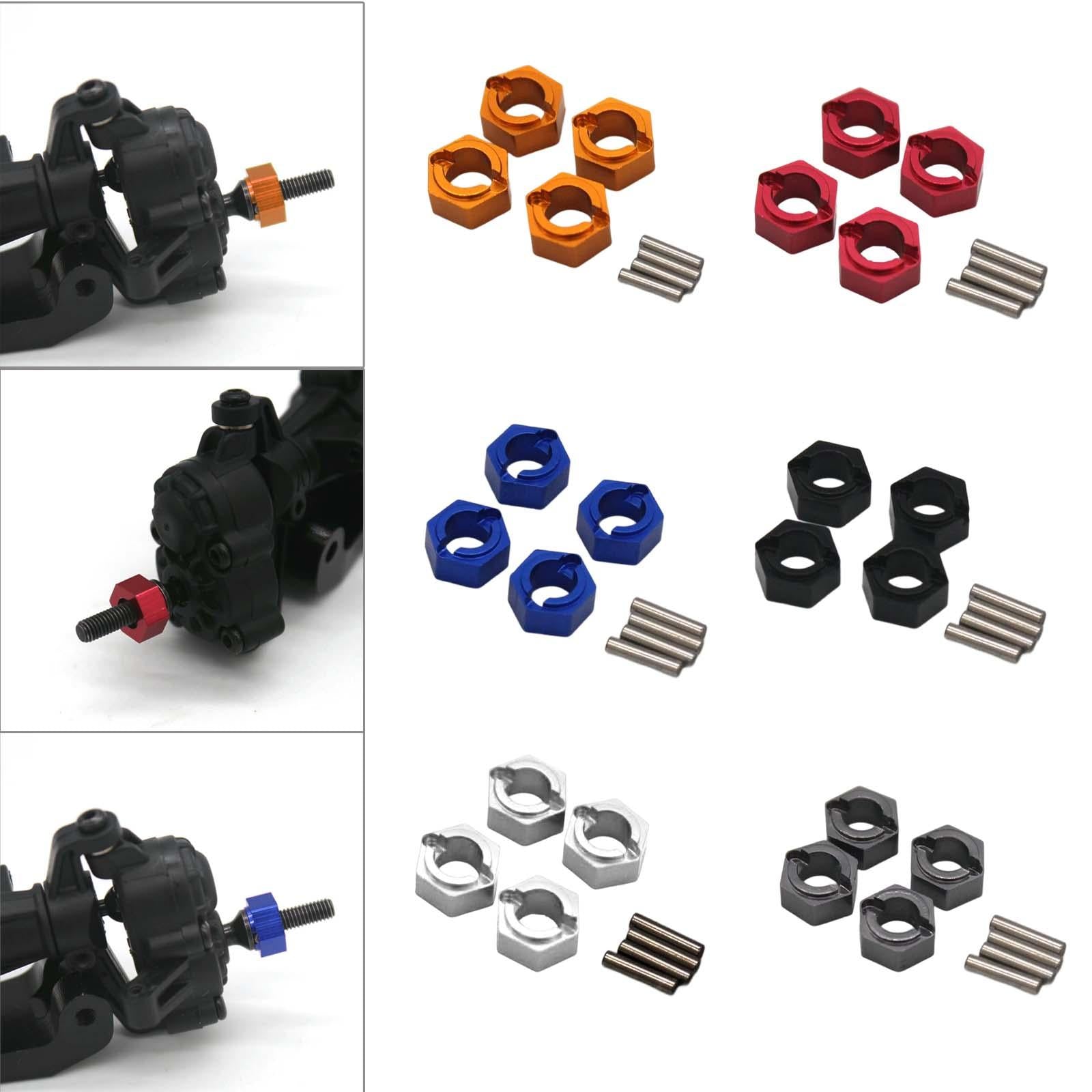 6x4 Pieces Hex Hub Adapter Replacement Parts for FMS1/24 Fcx24 1/24 RC Crawler