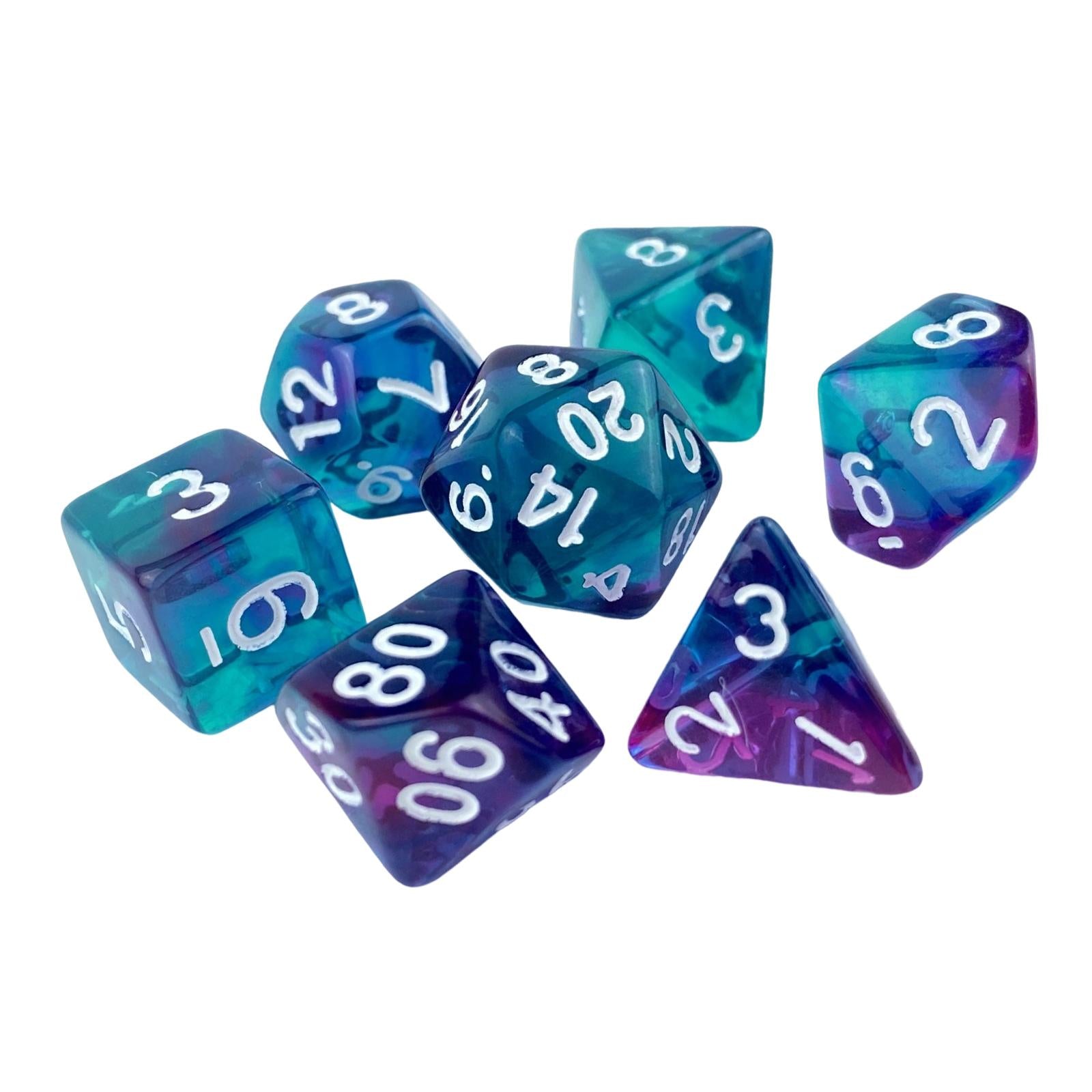 4x7x Game Dices Luminary Engraved Assorted for Roll Playing Games Style C