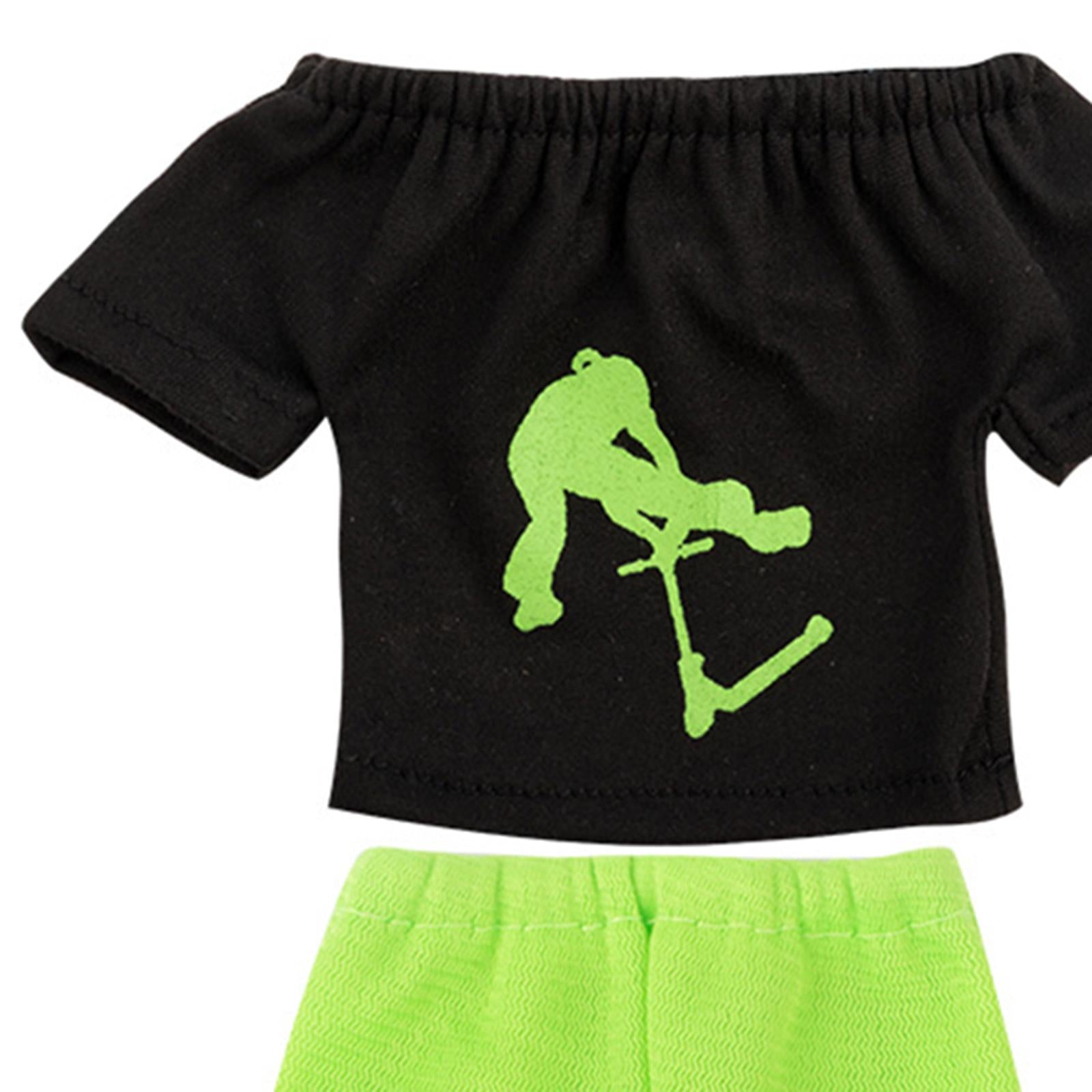 2xMini Finger Toy Set Finger Trousers and Tops Sensory Activity Skateboard