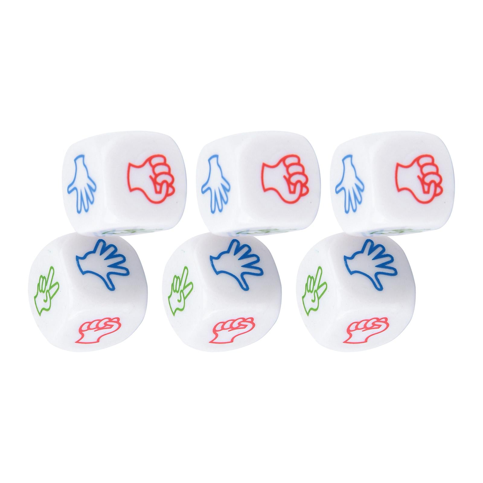 6xDice Games Drinking Decider Games Table Borad 6 Side for family Adult