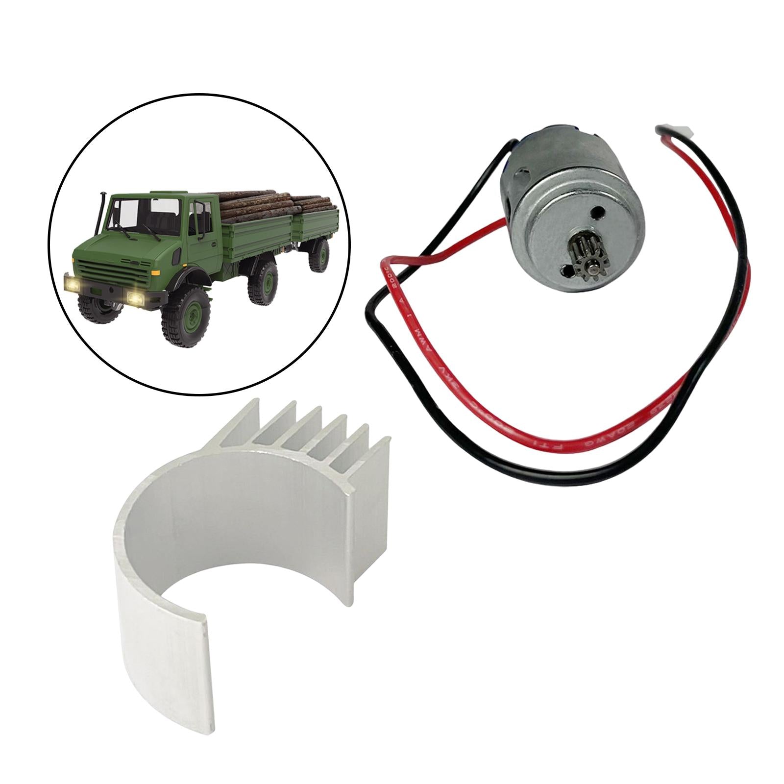 2xAccessories Set Replaces for 1/12 RC Carwler Car Upgrade DIY Modification 260 Motor