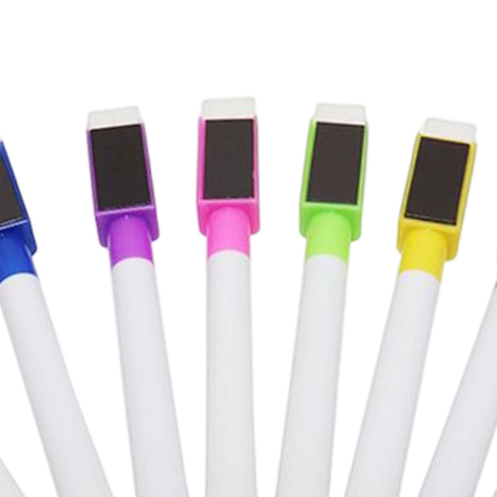 2x8Pcs Dry Wipe Pens Doodle Drawing Pen Rewritable for Office Gift Household White brush