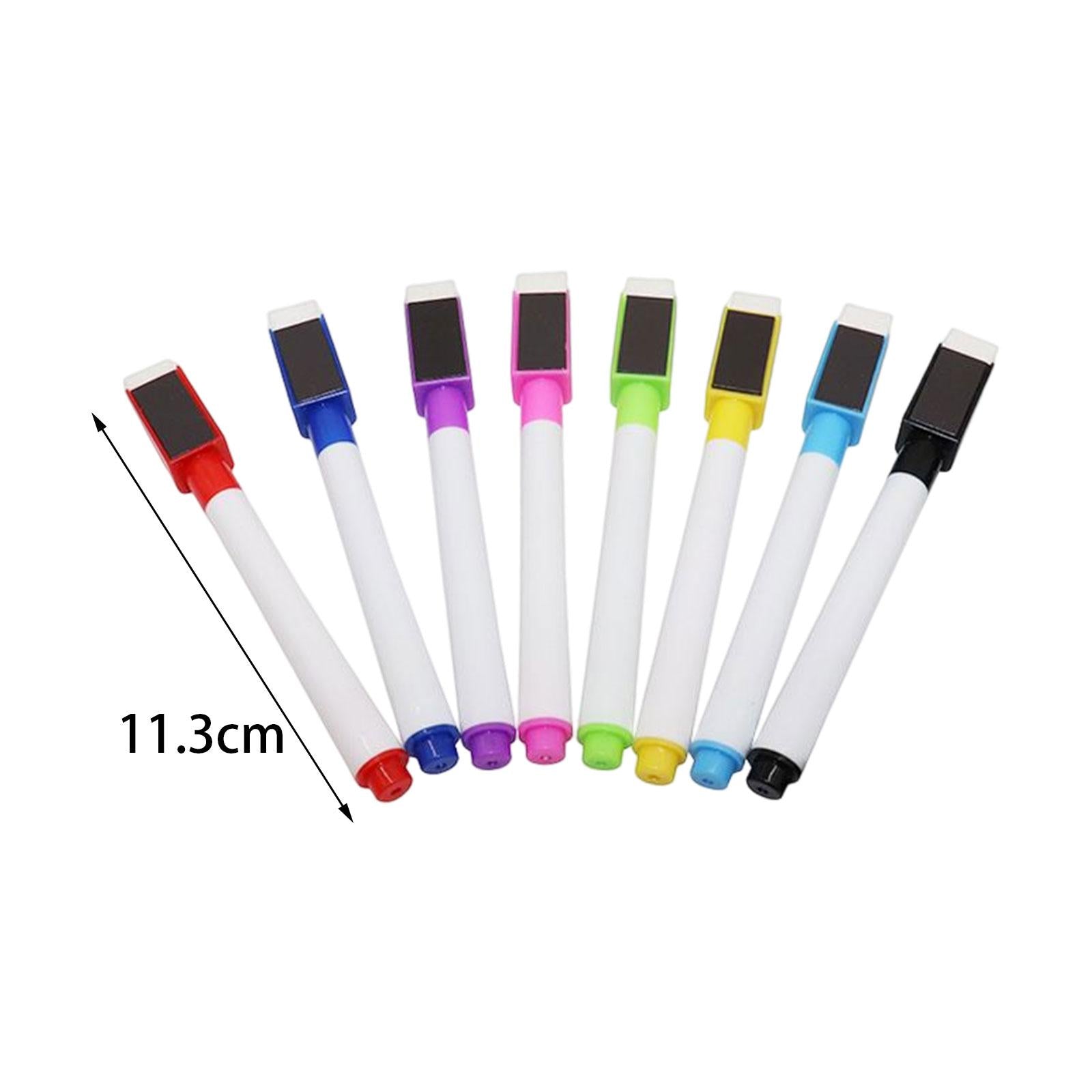 4x8Pcs Dry Wipe Pens Doodle Drawing Pen Rewritable for Office Gift Household White brush