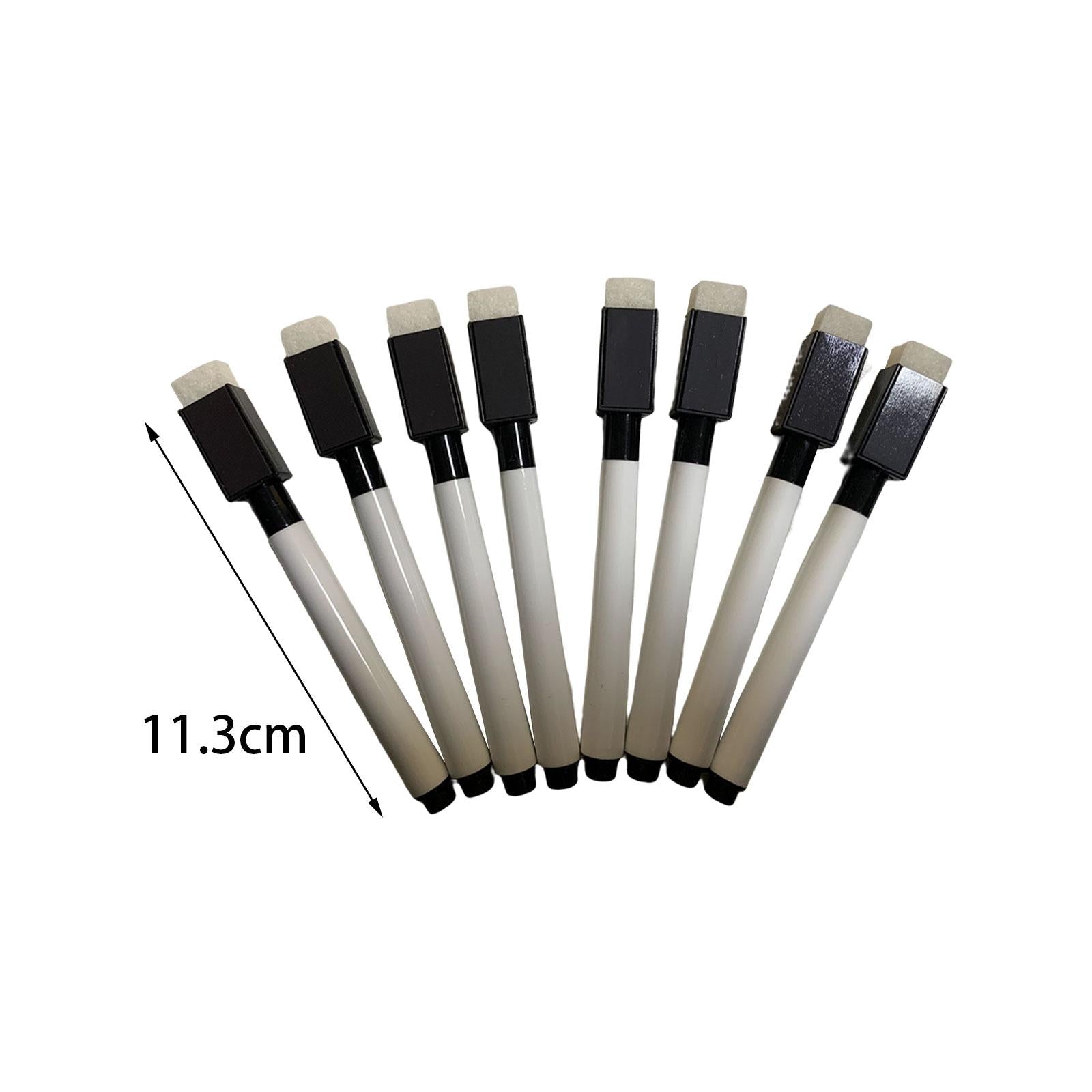 4x8Pcs Dry Wipe Pens Doodle Drawing Pen Rewritable for Office Gift Household Black pen