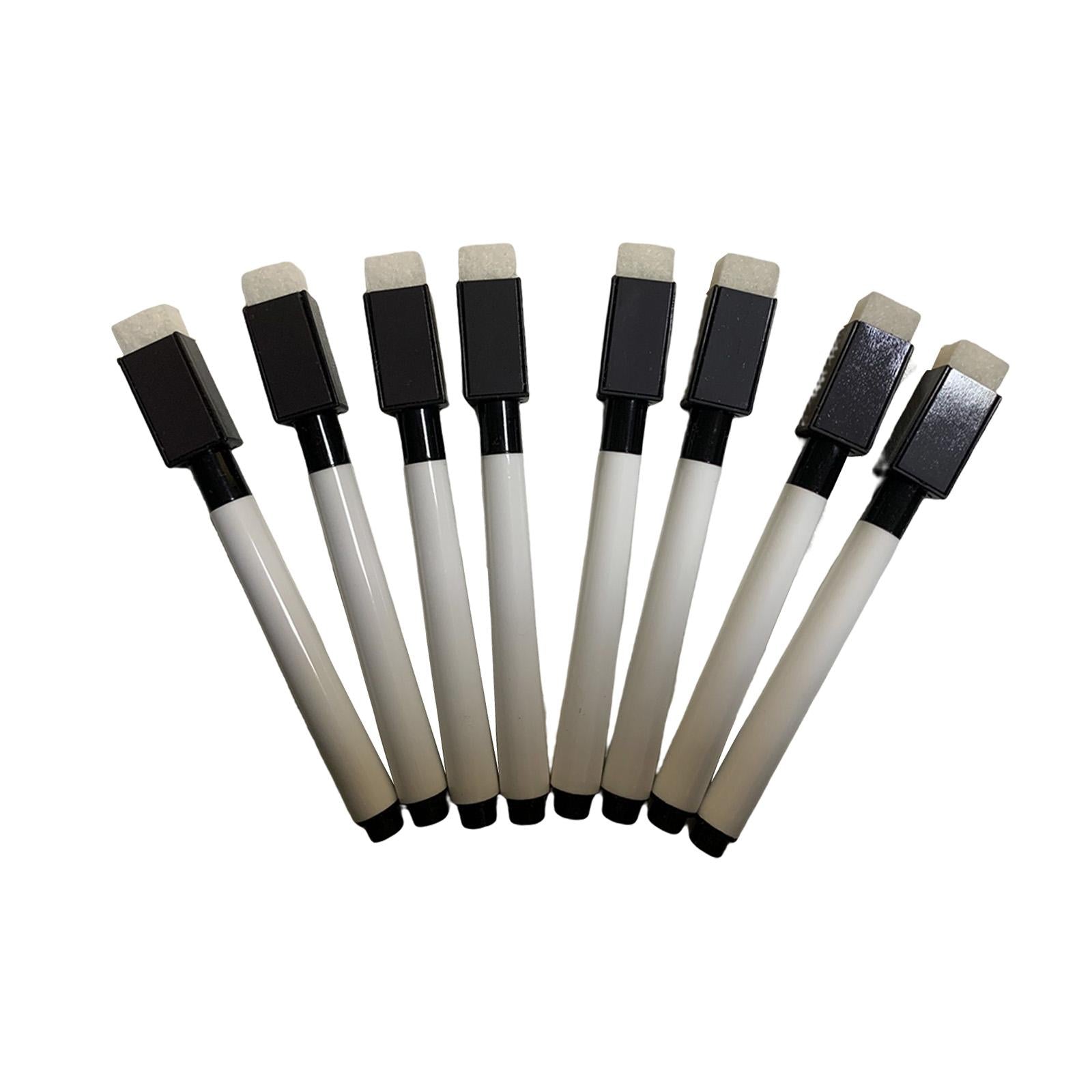 3x8Pcs Dry Wipe Pens Doodle Drawing Pen Rewritable for Office Gift Household Black pen