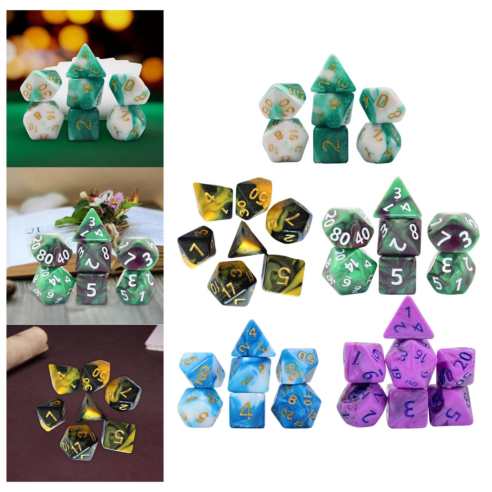 4x7 Pieces Polyhedral Dices Multisided Dice RPG Dice Set Dices Set for Parties