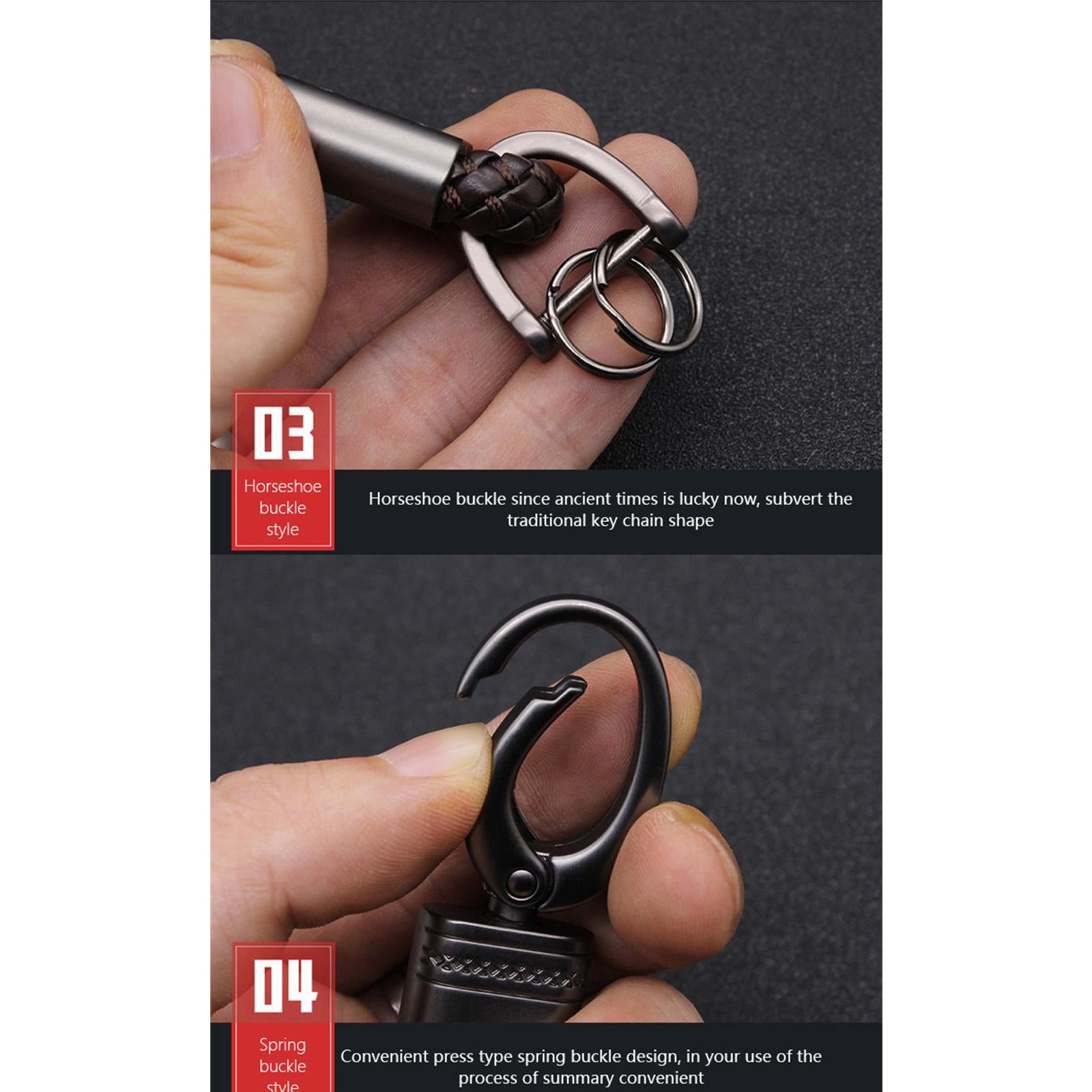 3xBraided Rope Key Chain Wristlet Bracelet Keychain Lanyard Car Key Chain Coffee