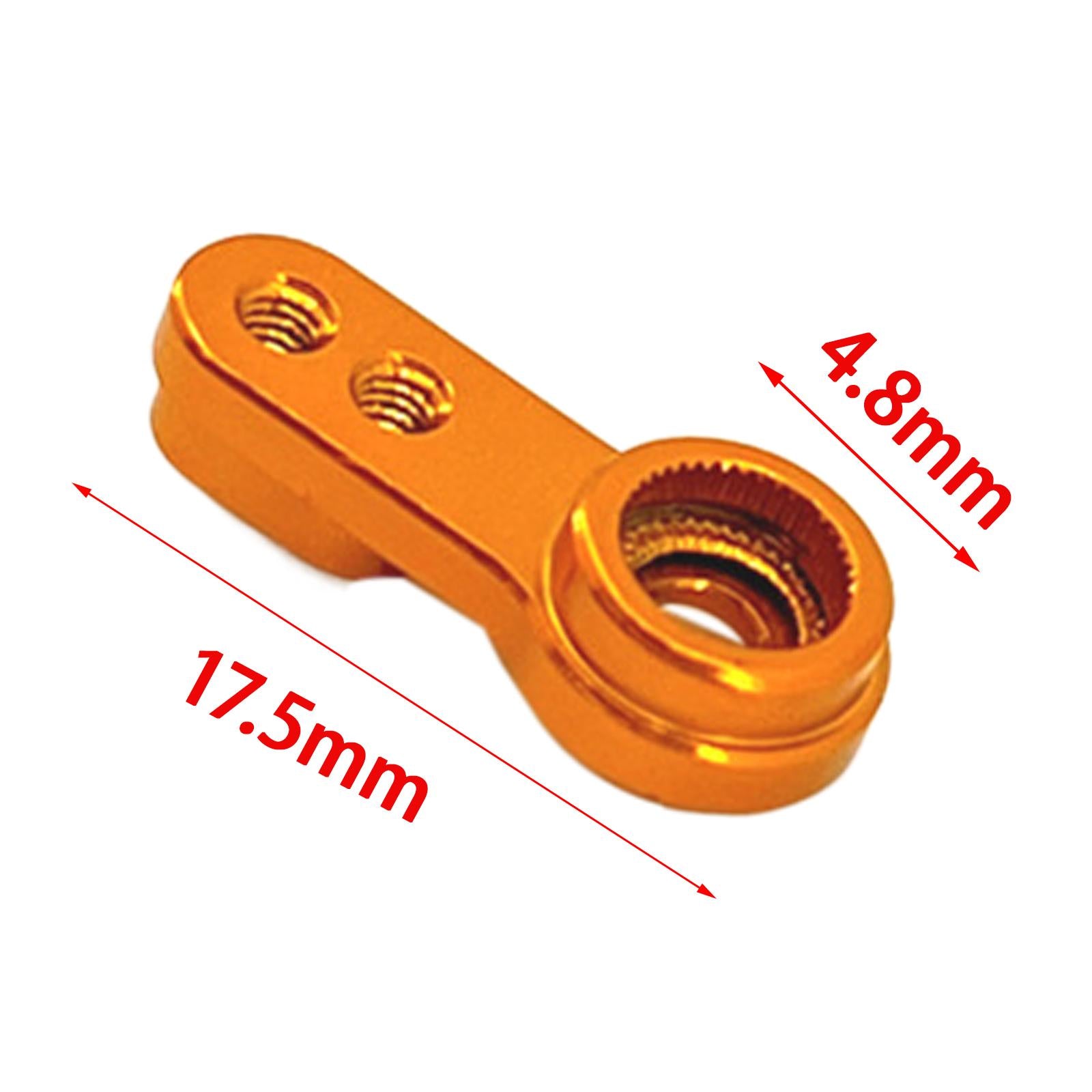 2xRC Car 1/24 Servo Arm Replacement Durable CNC Machined Aluminum Alloy Parts yellow