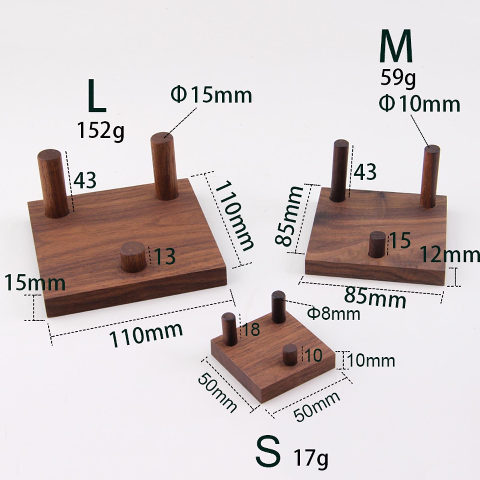 4xWooden base rocks Display Holder Wood for show Display Home Shop Window small