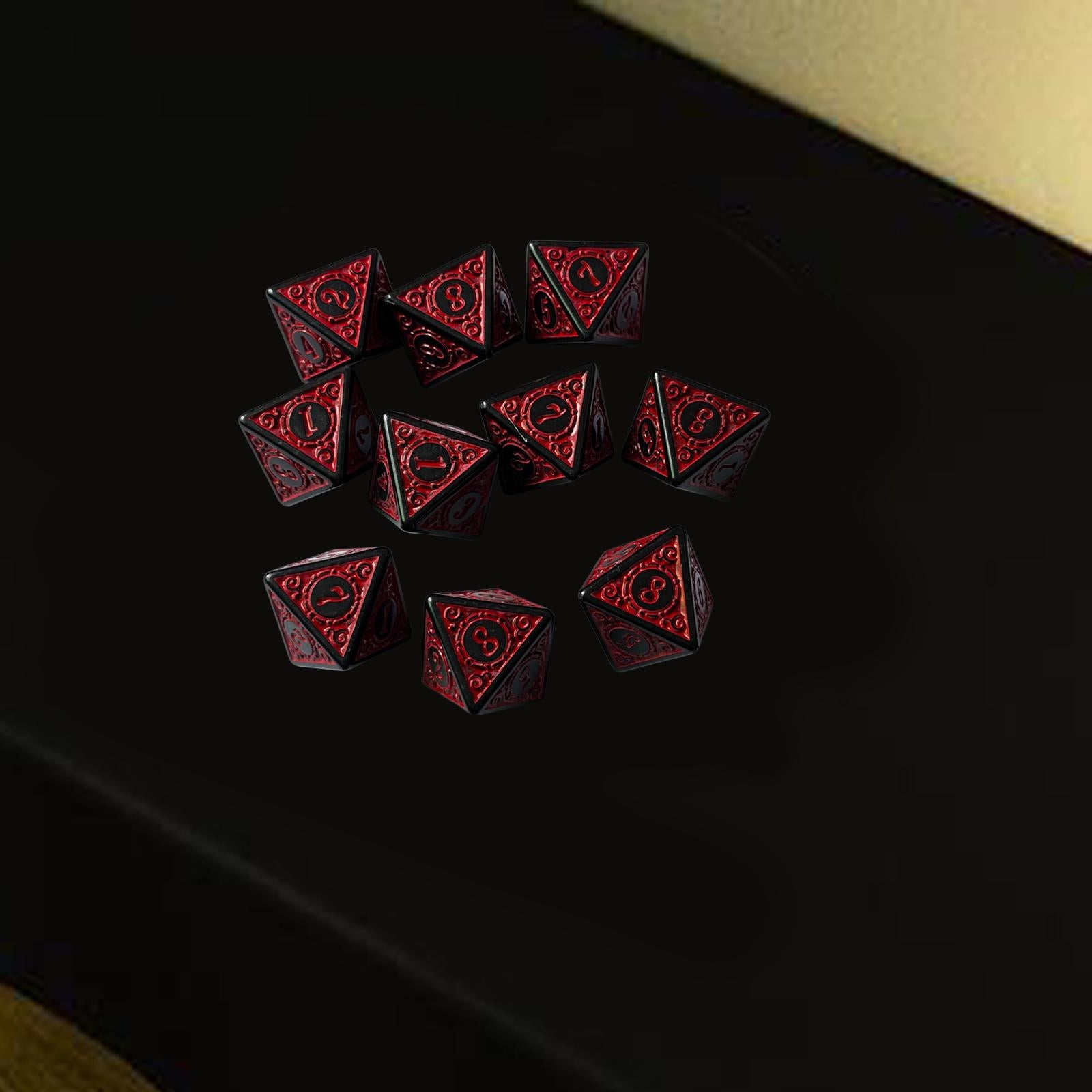3x10Pcs 15mm Dices Acrylic Party Game Dices 8 Sided Dices Set for Party KTV Red