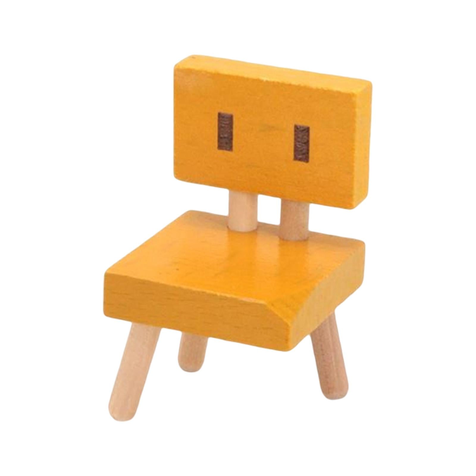 2xMini Small Chair Ornament Desktop Mini Chair for Desk Living Room Decoration