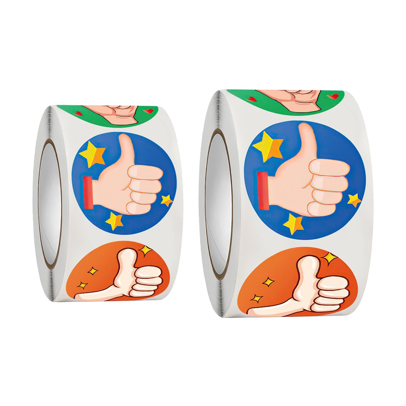 4x500 Pieces Motivational Stickers Thumbs up Sticker for Party Present Package Dia 1inch
